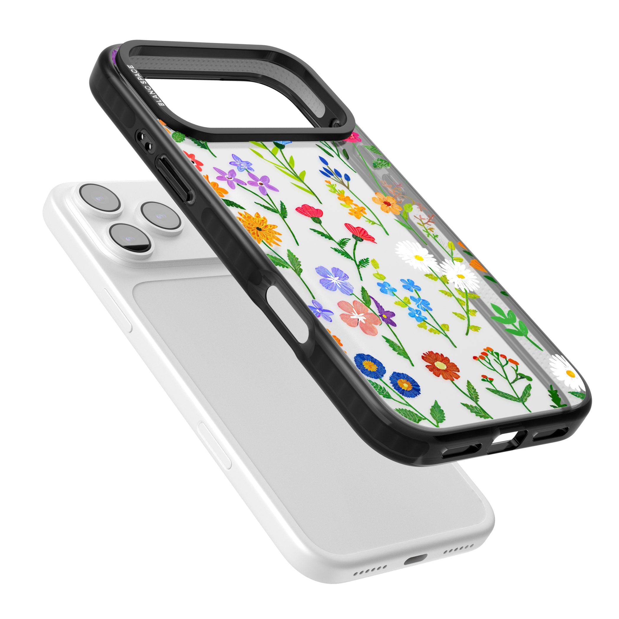Wildflower Garden iPhone 17 Pro Impact Black Phone Case Colours