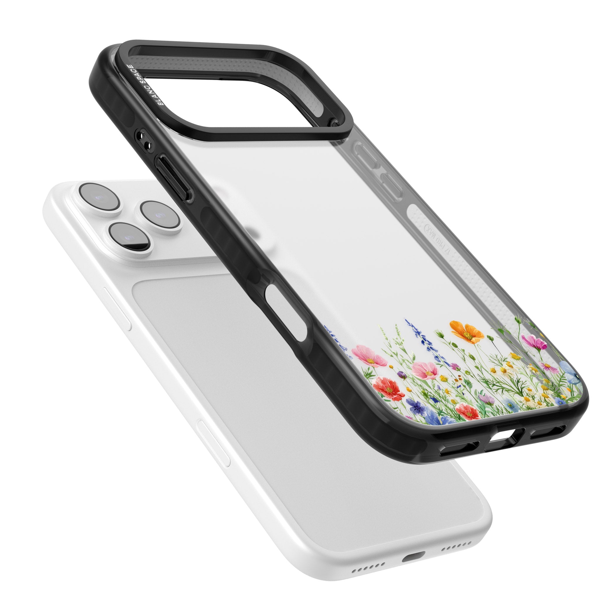Minimal Wildflowers iPhone 17 Pro Impact Black Phone Case Colours