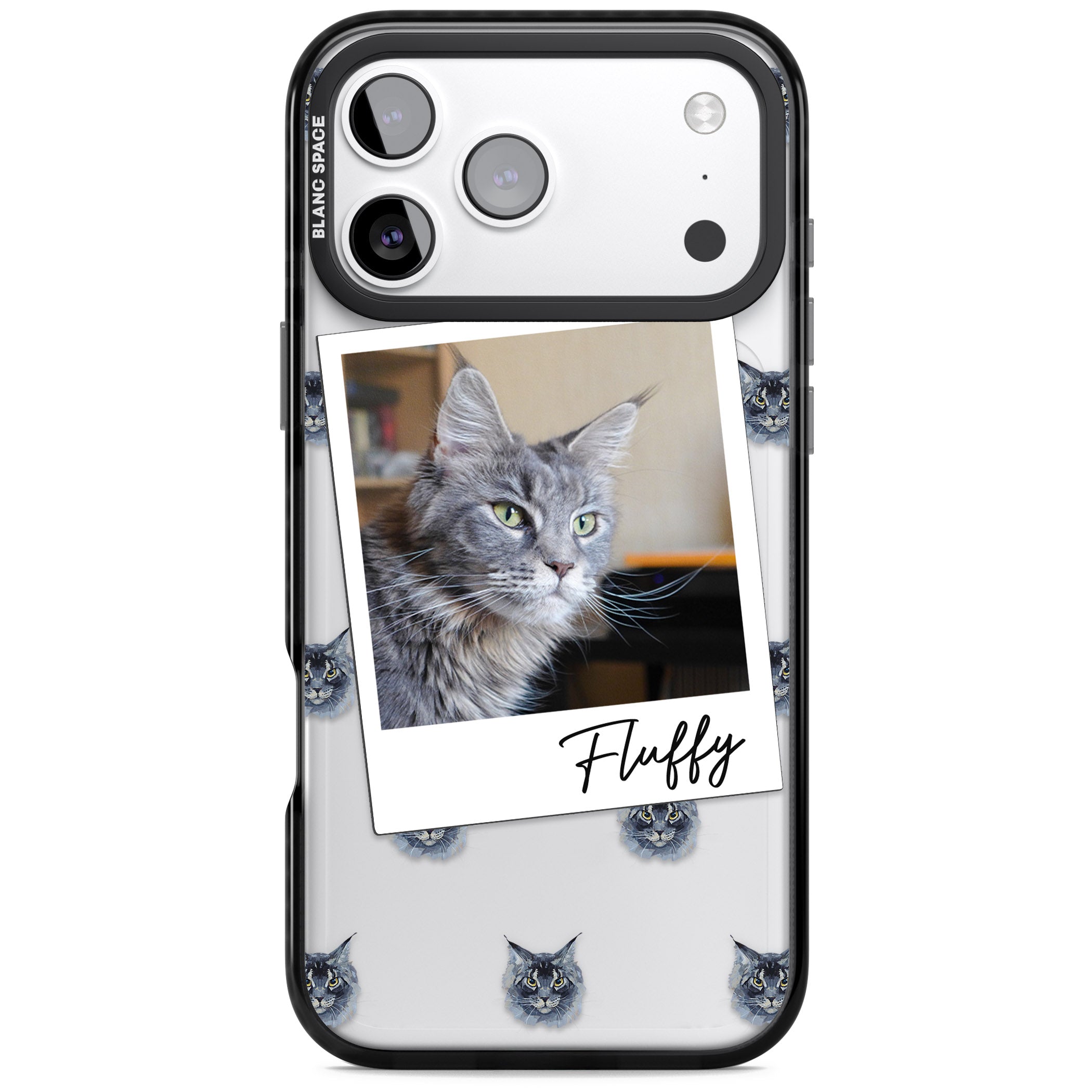 Personalised Maine Coon Photo iPhone 17 Pro Impact Black Phone Case