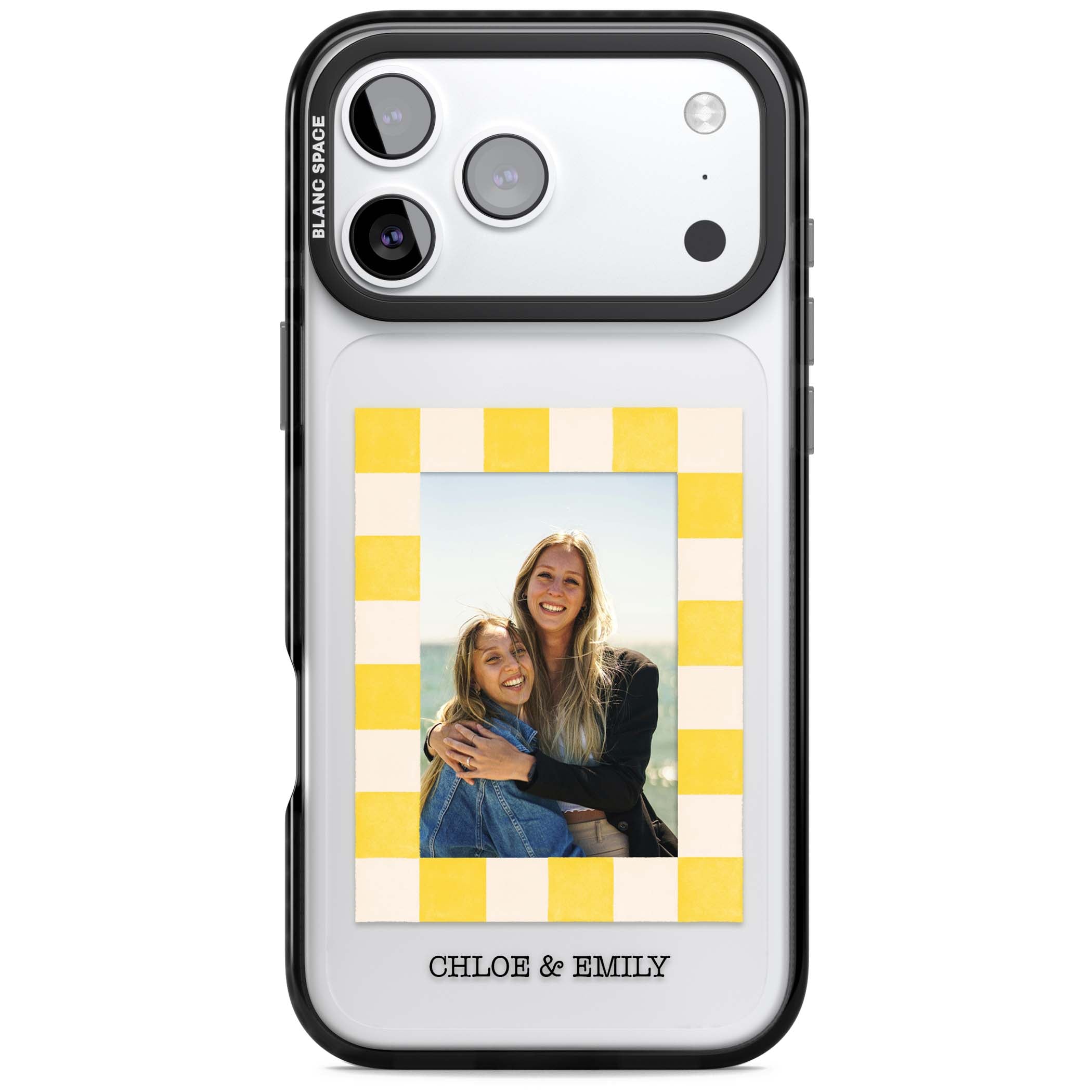 Personalised Yellow Check Photo