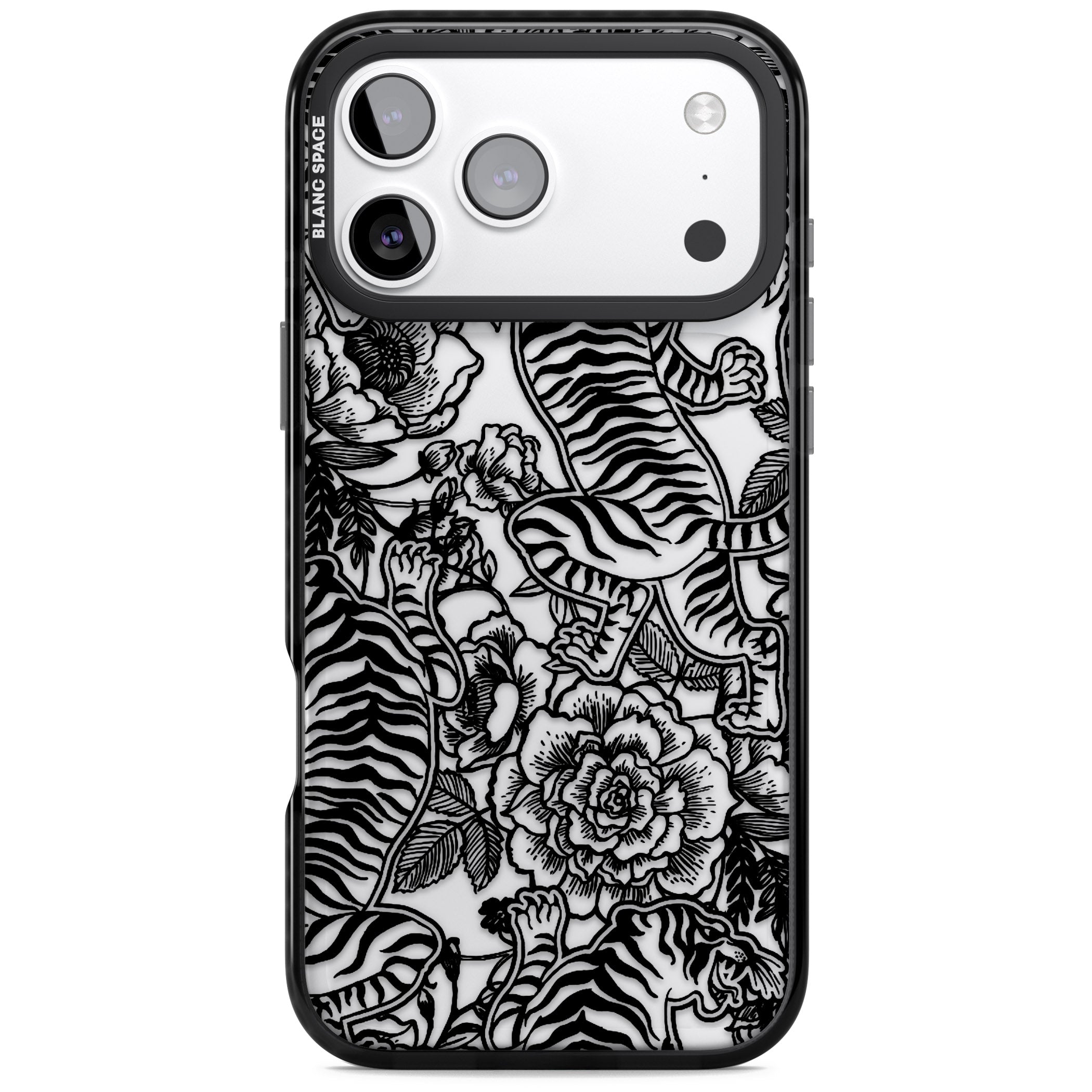 Personalised Chinese Tiger Pattern iPhone 17 Pro Impact Black Phone Case