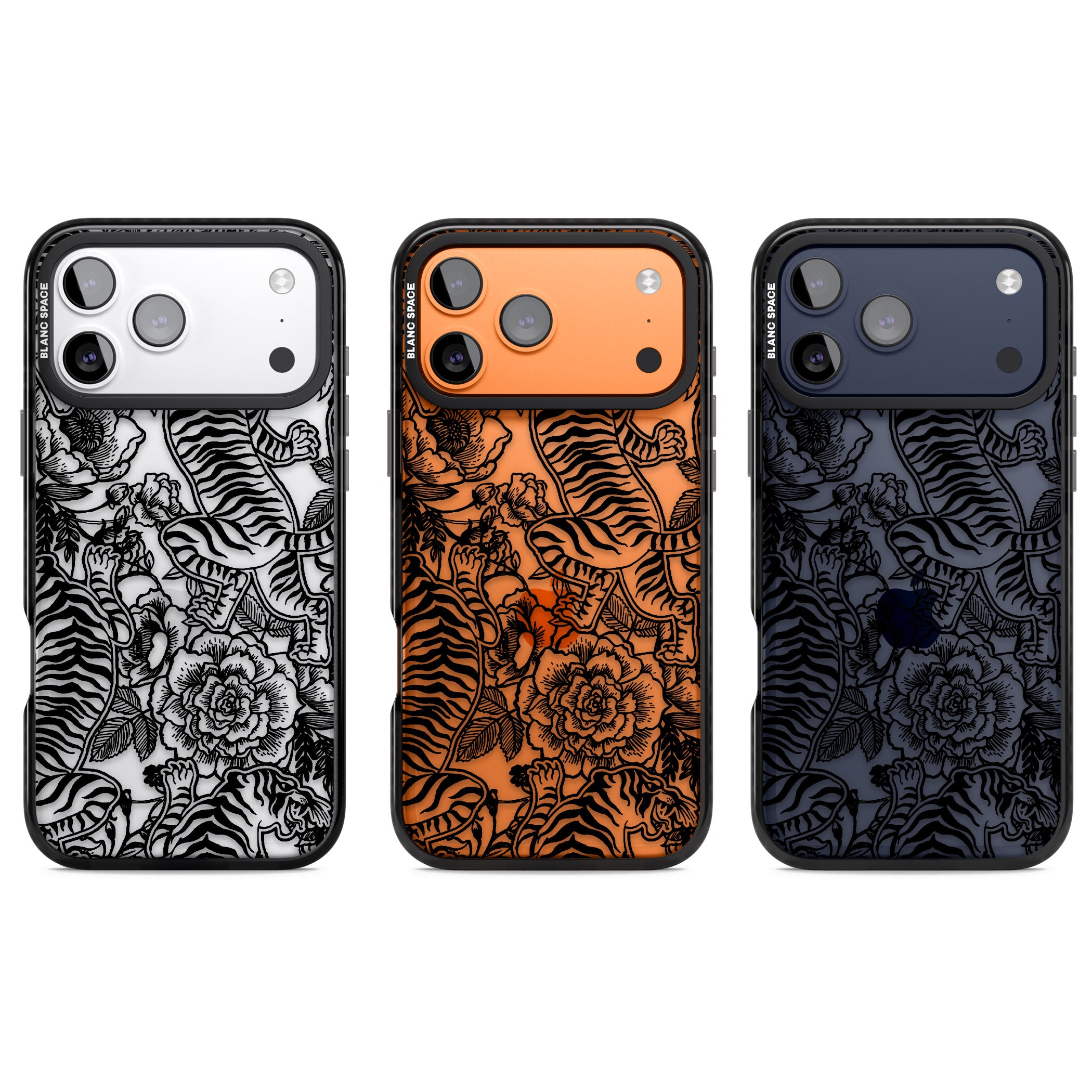 Personalised Chinese Tiger Pattern iPhone 17 Pro Impact Black Phone Case APT Impact Protection