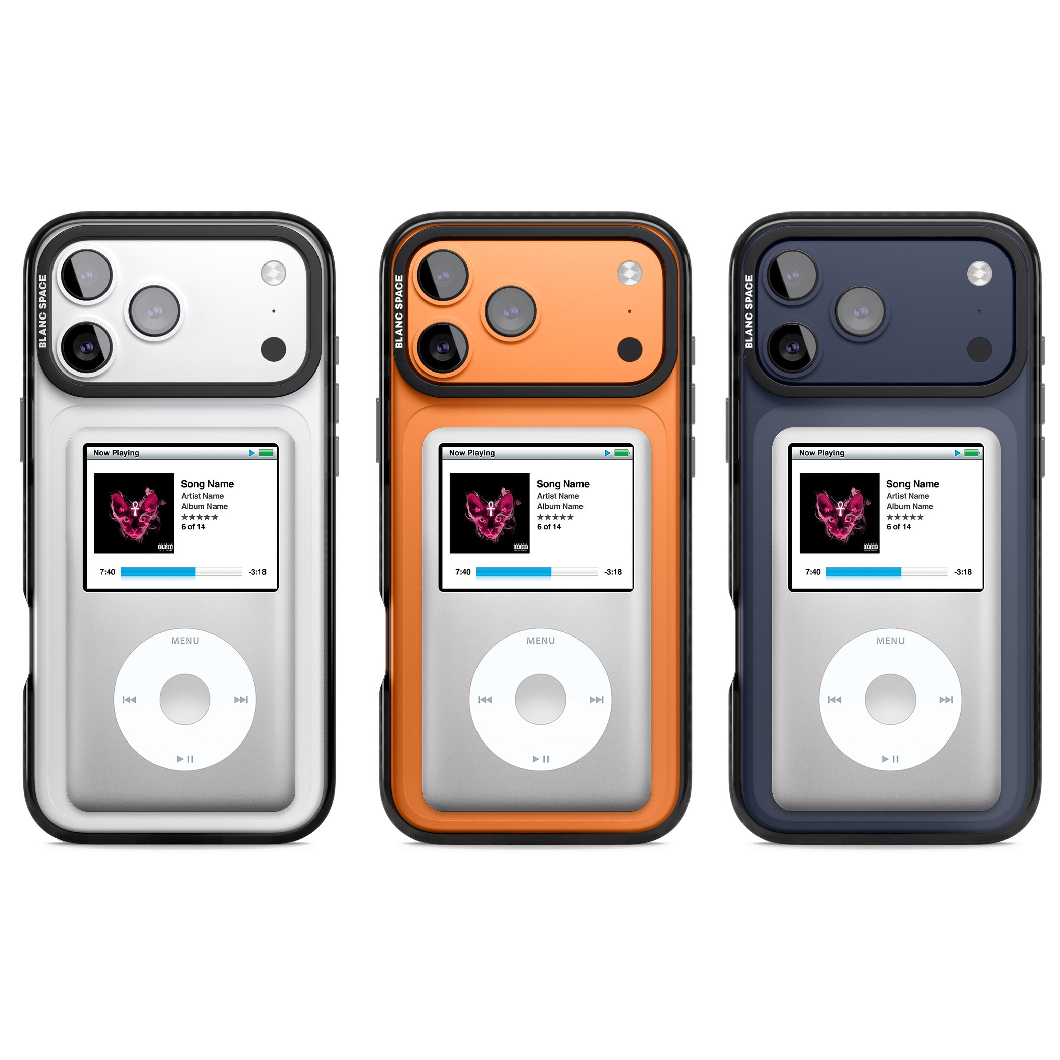 Personalised Classic Ipod iPhone 17 Pro Impact Black Phone Case APT Impact Protection