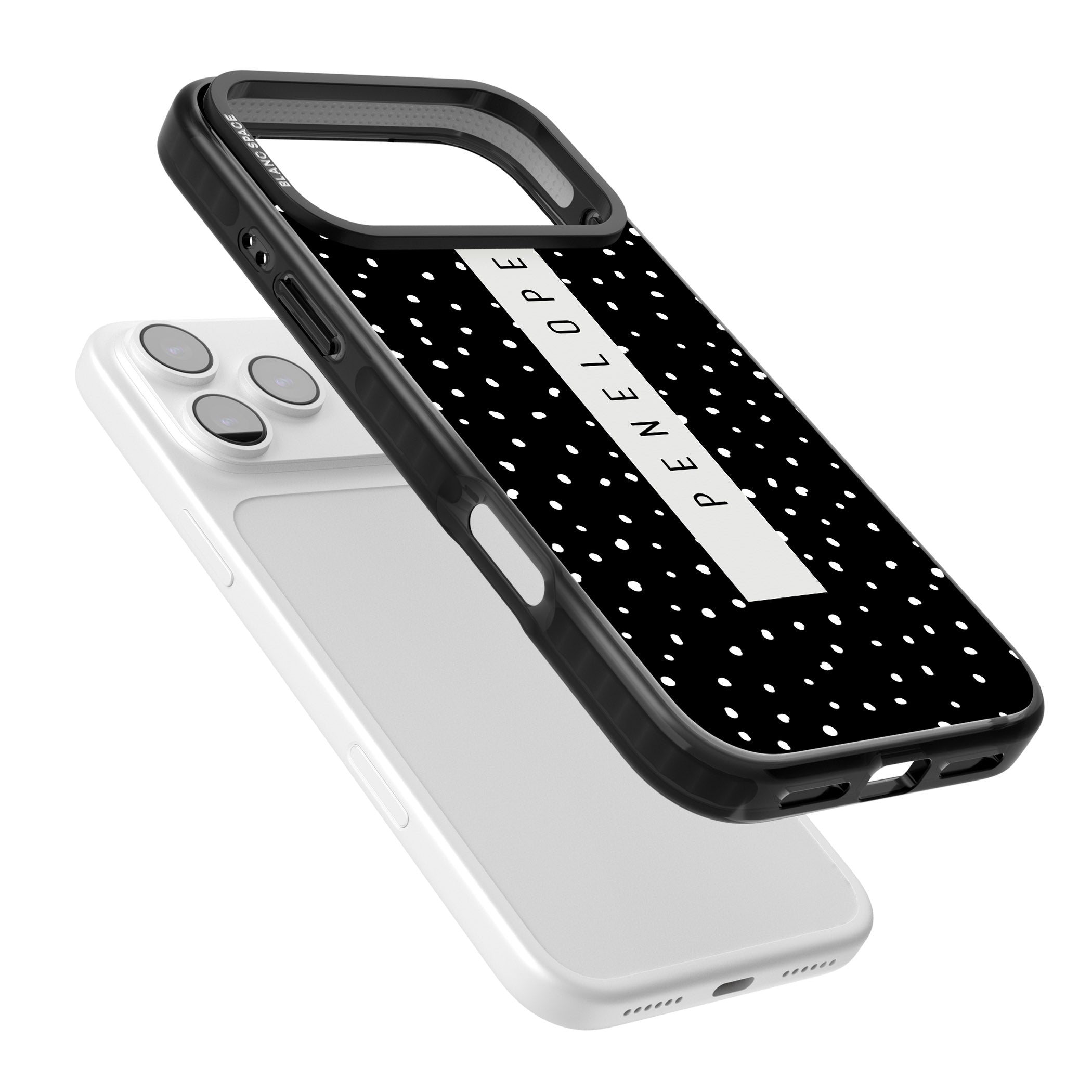 Personalised Black Dots iPhone 17 Pro Impact Black Phone Case Colours