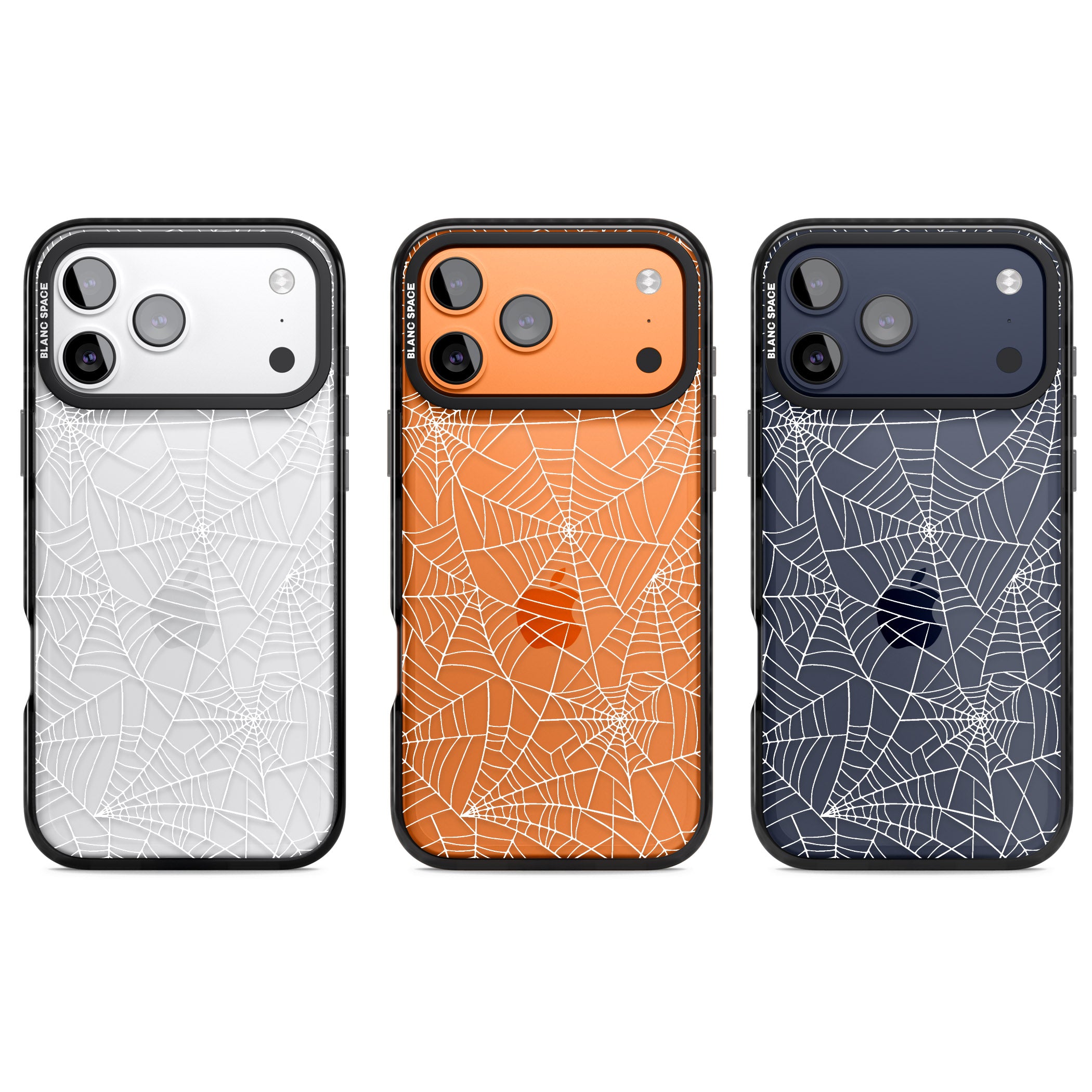 Personalised Spider Webs iPhone 17 Pro Impact Black Phone Case APT Impact Protection