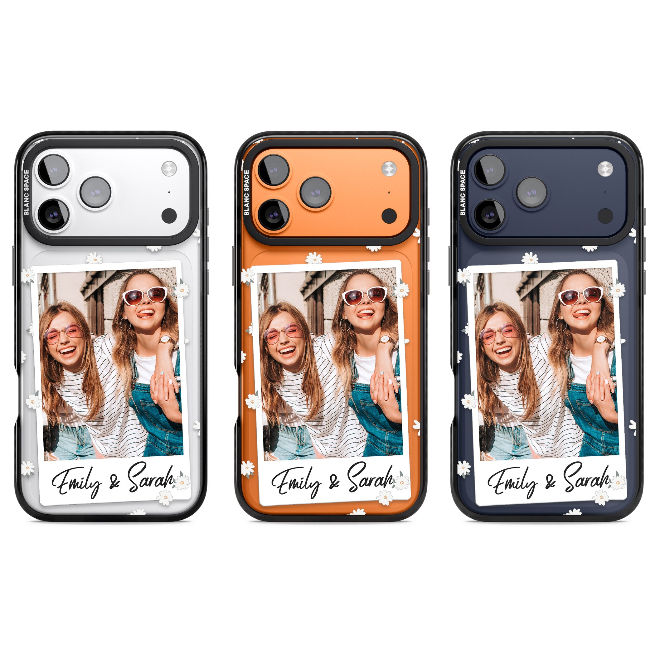 Personalised Daisy Instant Photo iPhone 17 Pro Impact Black Phone Case APT Impact Protection