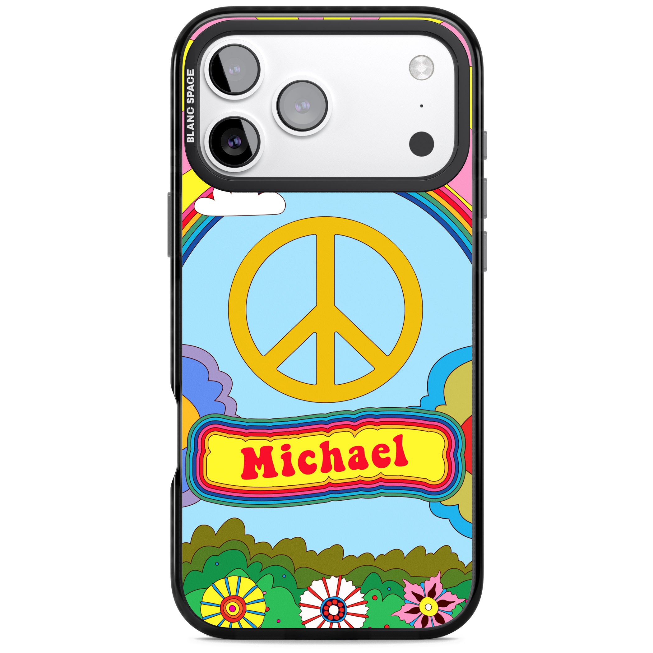 Personalised Happy Days iPhone 17 Pro Impact Black Phone Case