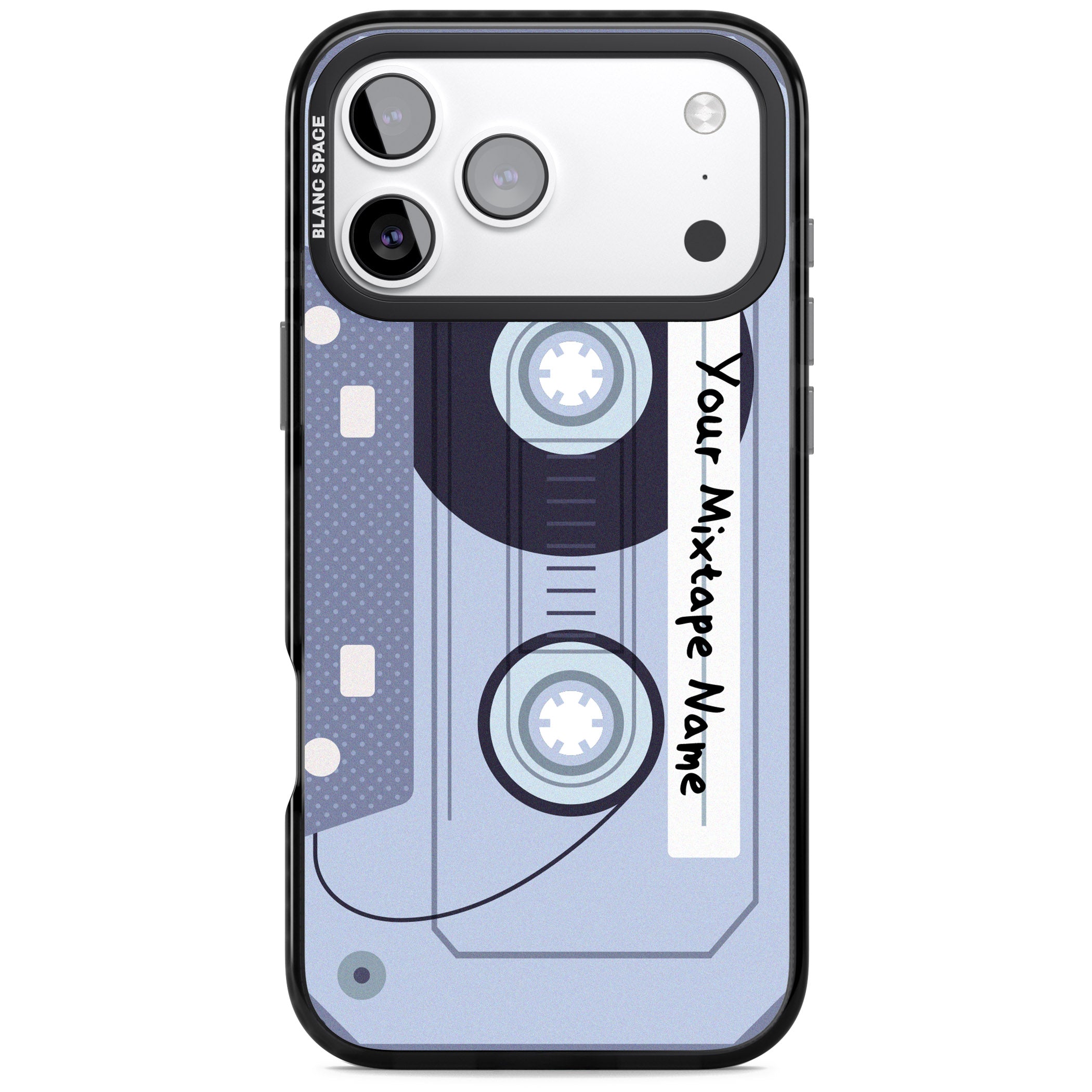 Personalised Retro Mixtape Industrial iPhone 17 Pro Impact Black Phone Case