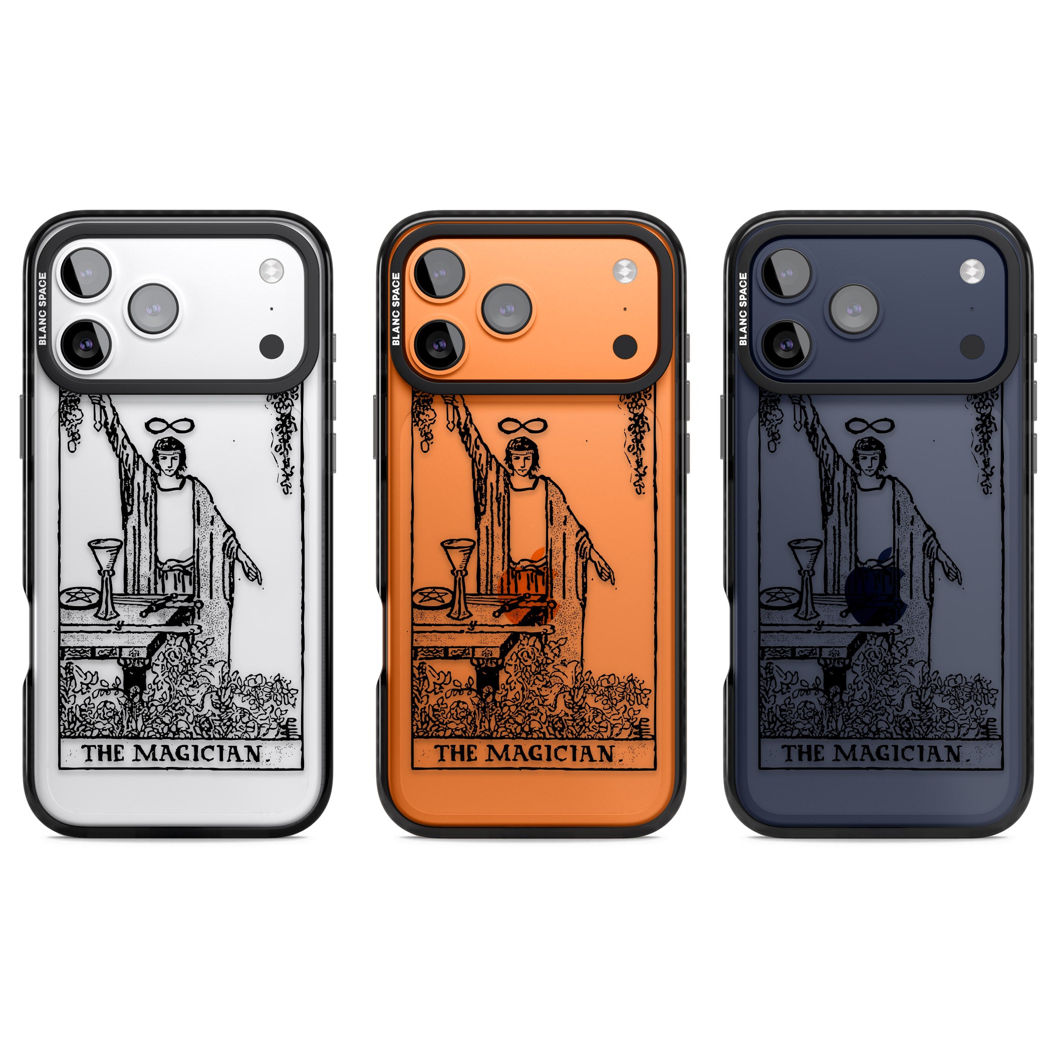 Personalised The Magician Tarot Transparent iPhone 17 Pro Impact Black Phone Case APT Impact Protection