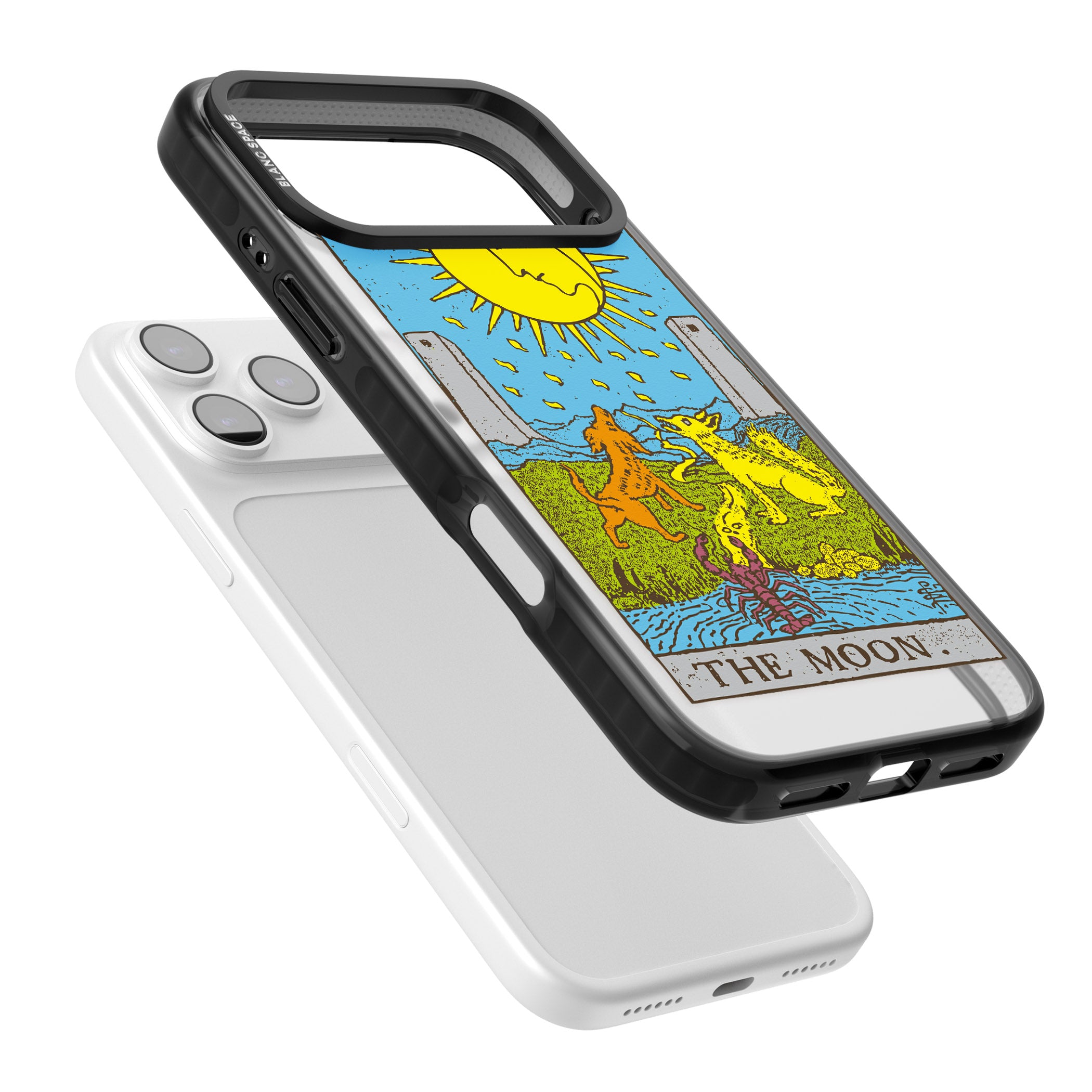 Personalised The Moon Tarot Card (Color) iPhone 17 Pro Max Impact Black Phone Case Colours