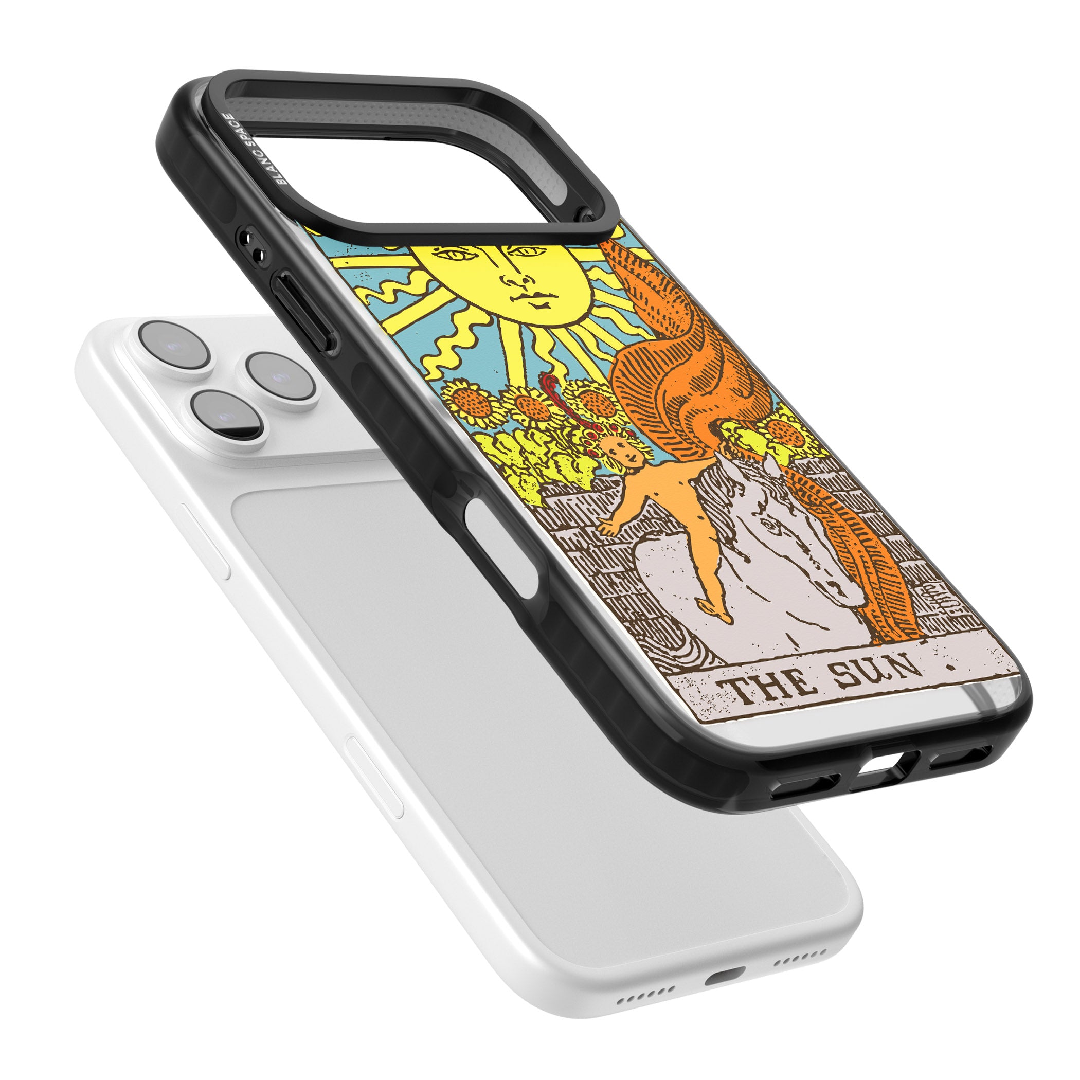 Personalised The Sun Tarot Card (Color) iPhone 17 Pro Impact Black Phone Case Colours