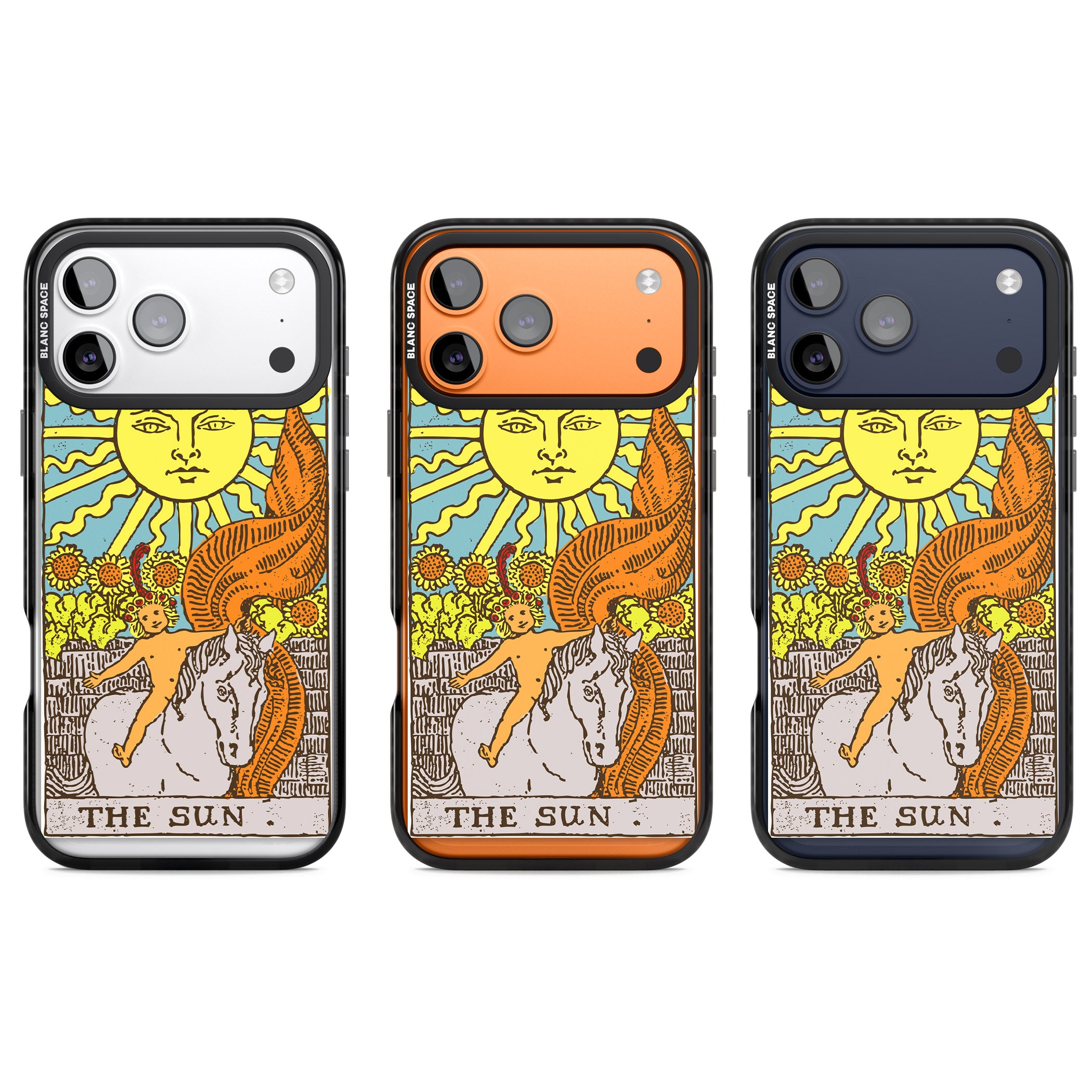 Personalised The Sun Tarot Card (Color) iPhone 17 Pro Impact Black Phone Case APT Impact Protection