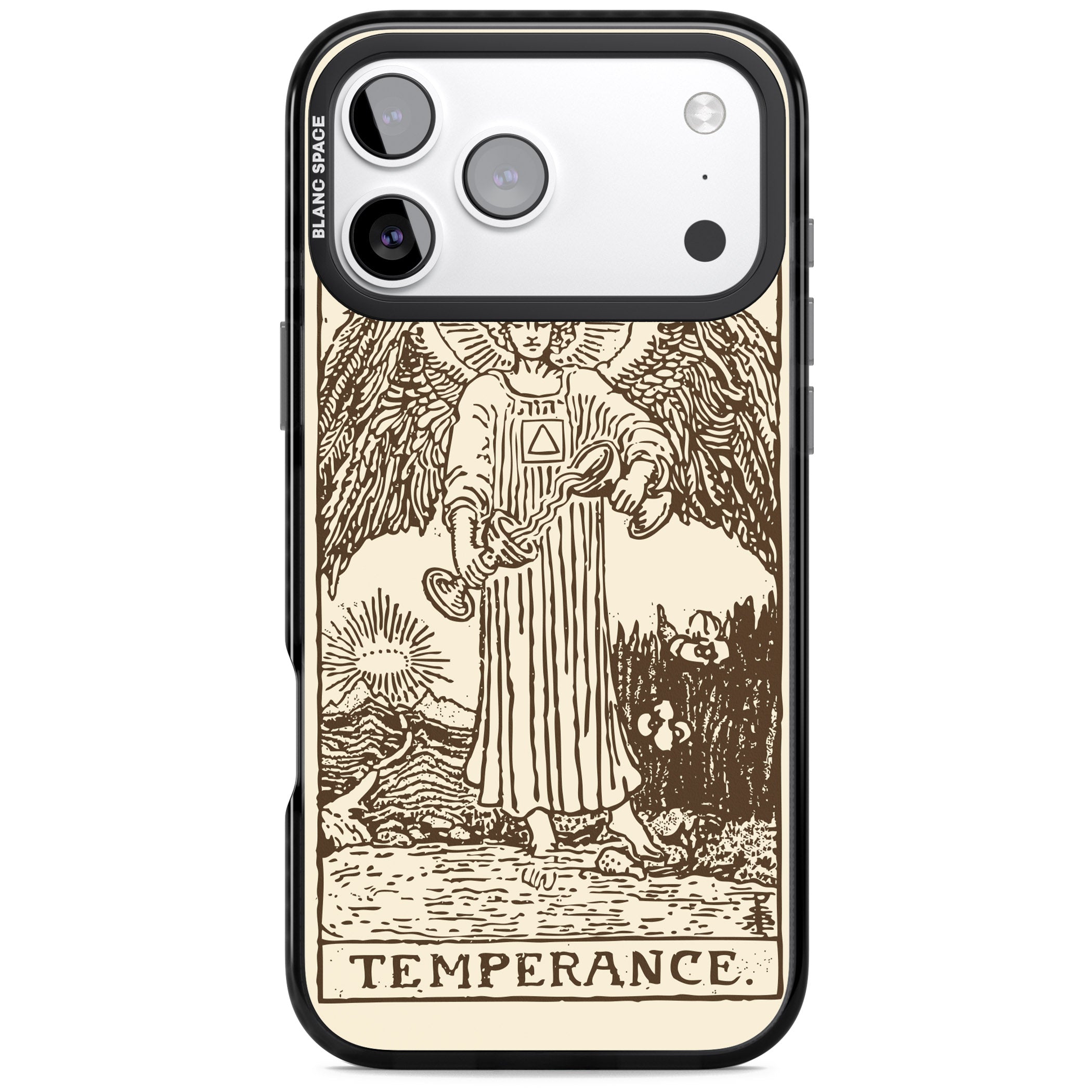 Personalised Temperance Tarot Card (Cream) iPhone 17 Pro Max Impact Black Phone Case