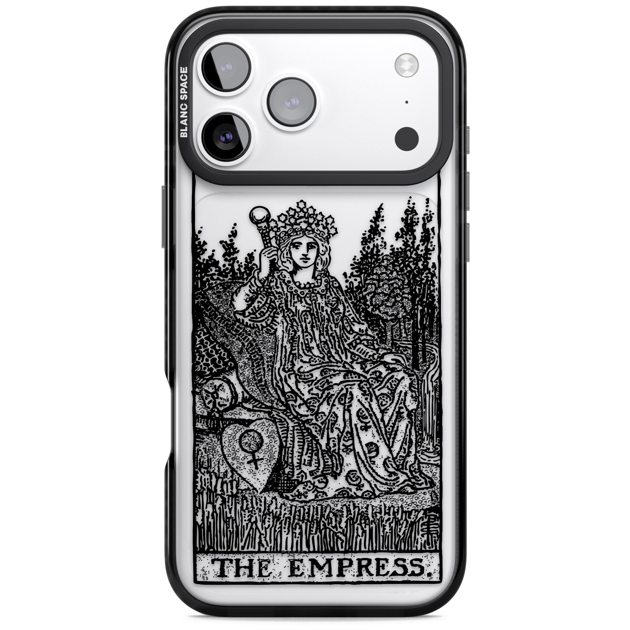 Personalised The Empress Tarot Card (Clear) iPhone 17 Pro Max Impact Black Phone Case