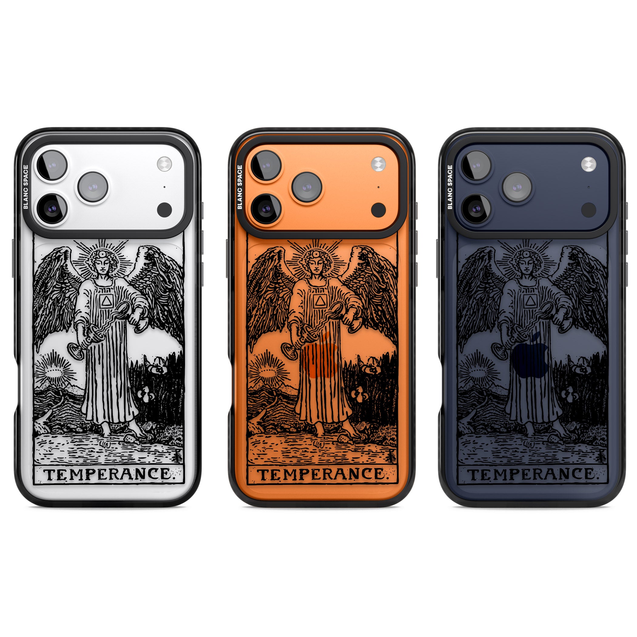 Personalised Temperance Tarot Card (Clear) iPhone 17 Pro Impact Black Phone Case APT Impact Protection