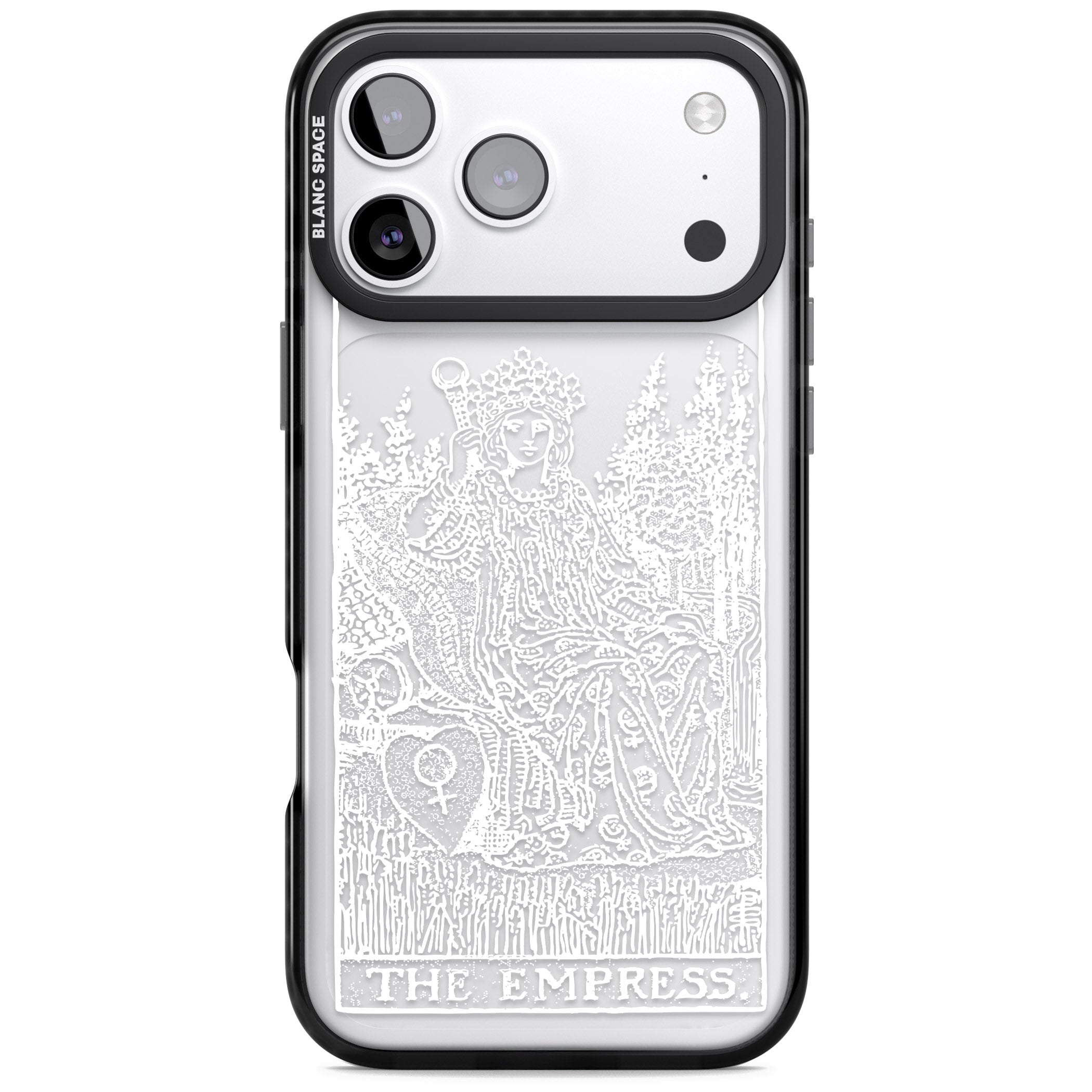 Personalised The Empress Tarot Card (White) iPhone 17 Pro Max Impact Black Phone Case