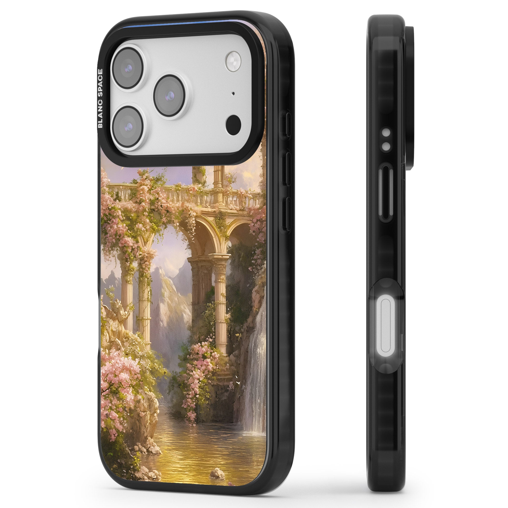 Castle River iPhone 17 Pro Impact Black Phone Case Side Profile