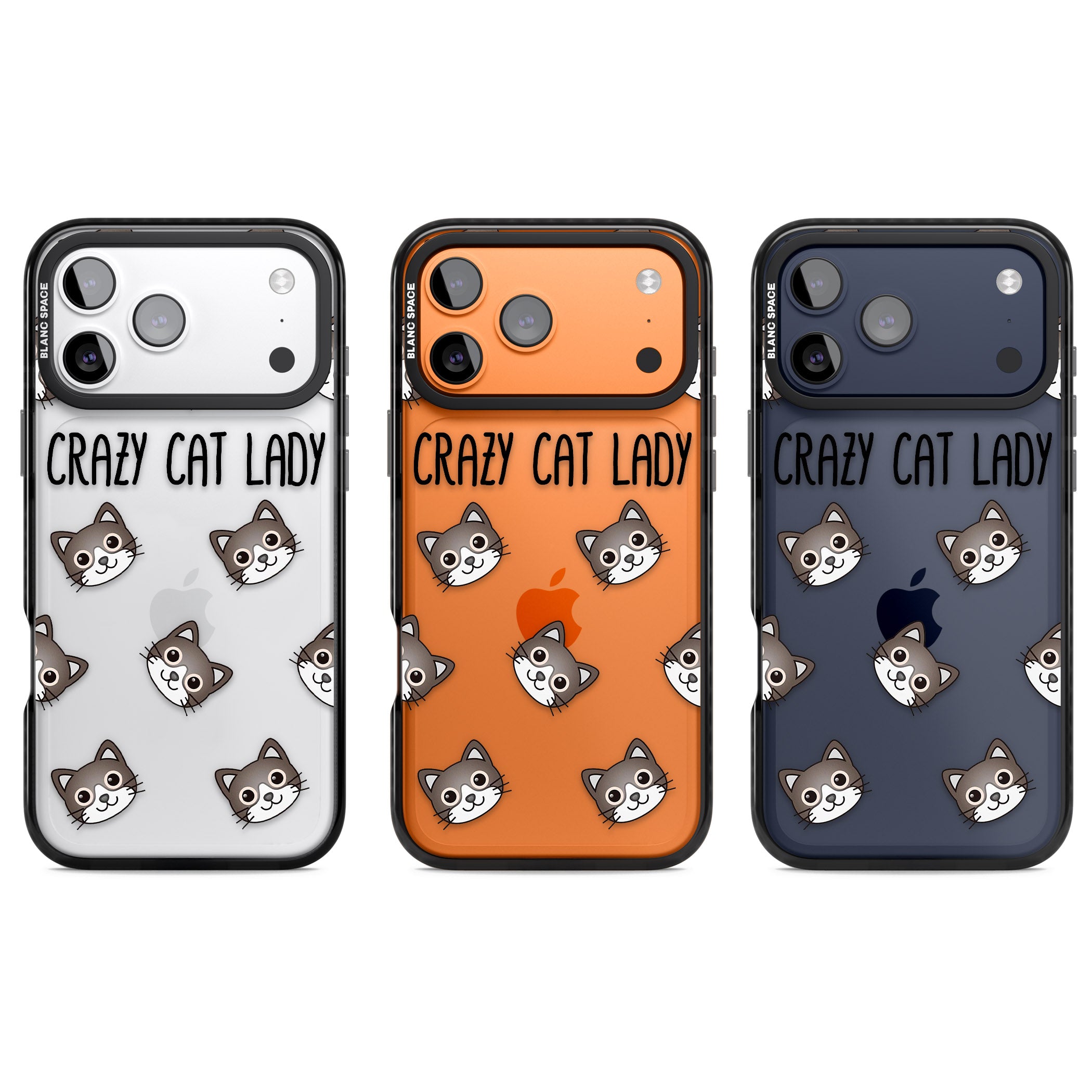 Crazy Cat Lady iPhone 17 Pro Impact Black Phone Case APT Impact Protection
