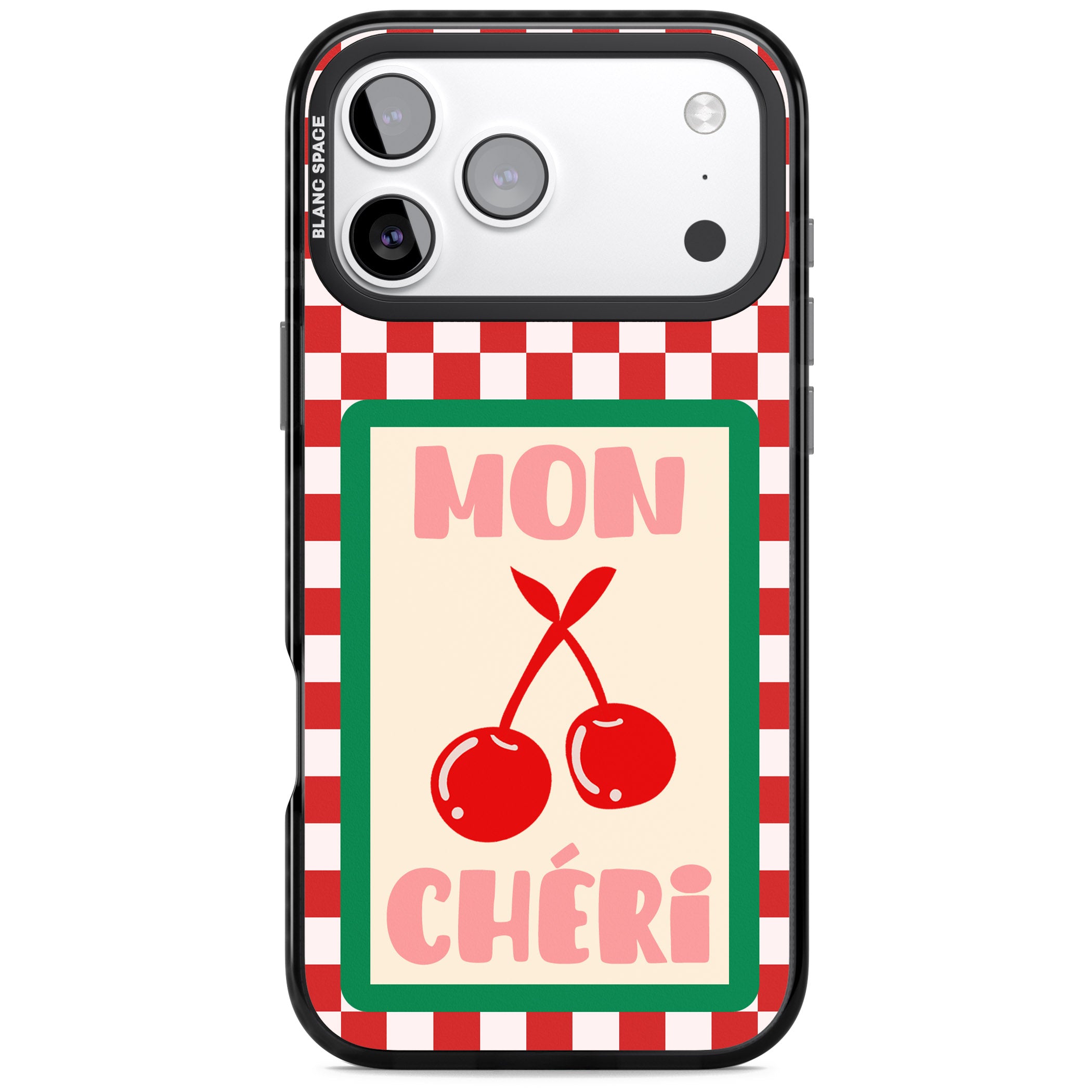 Mon Cheri iPhone 17 Pro Impact Black Phone Case