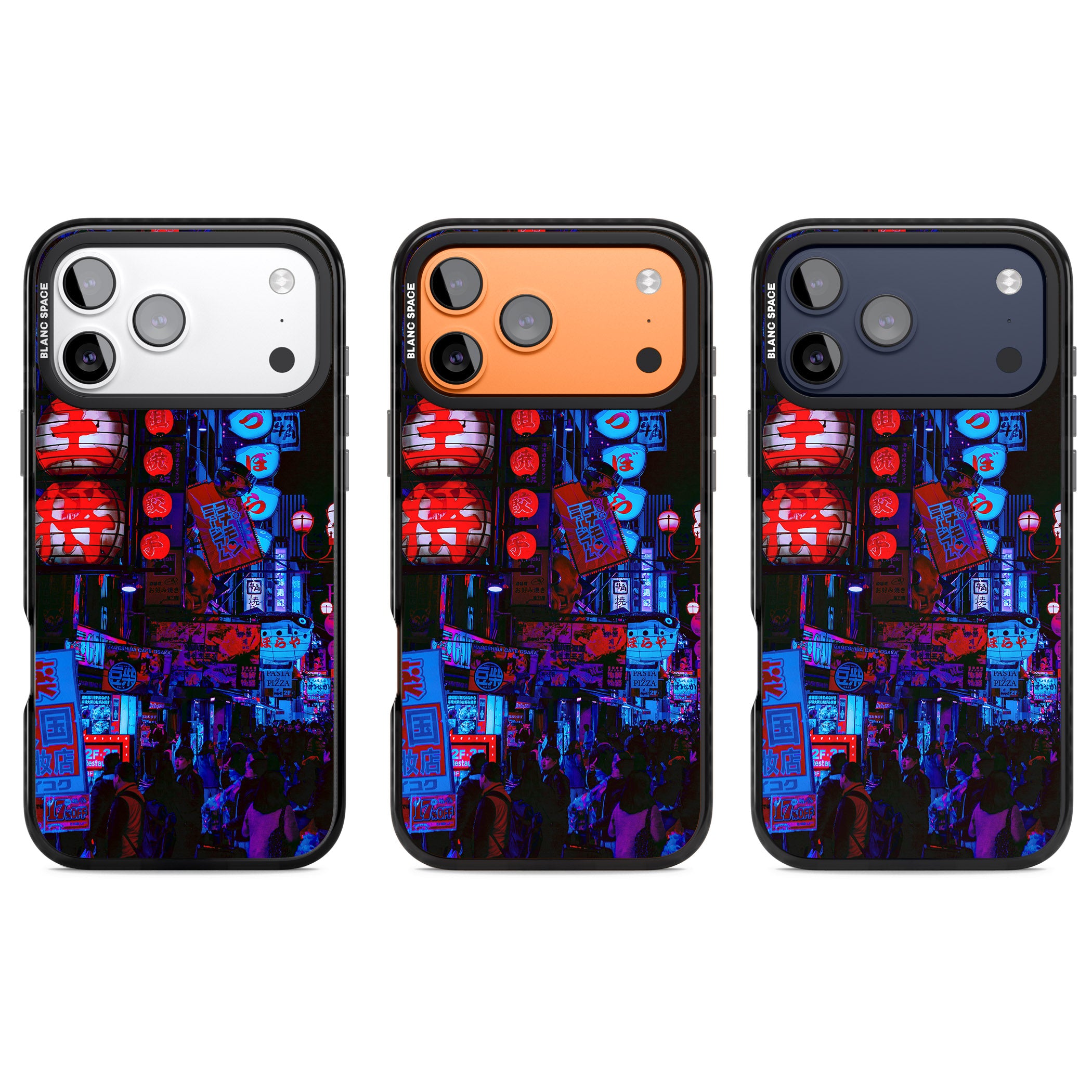 Neon City Nights iPhone 17 Pro Impact Black Phone Case APT Impact Protection