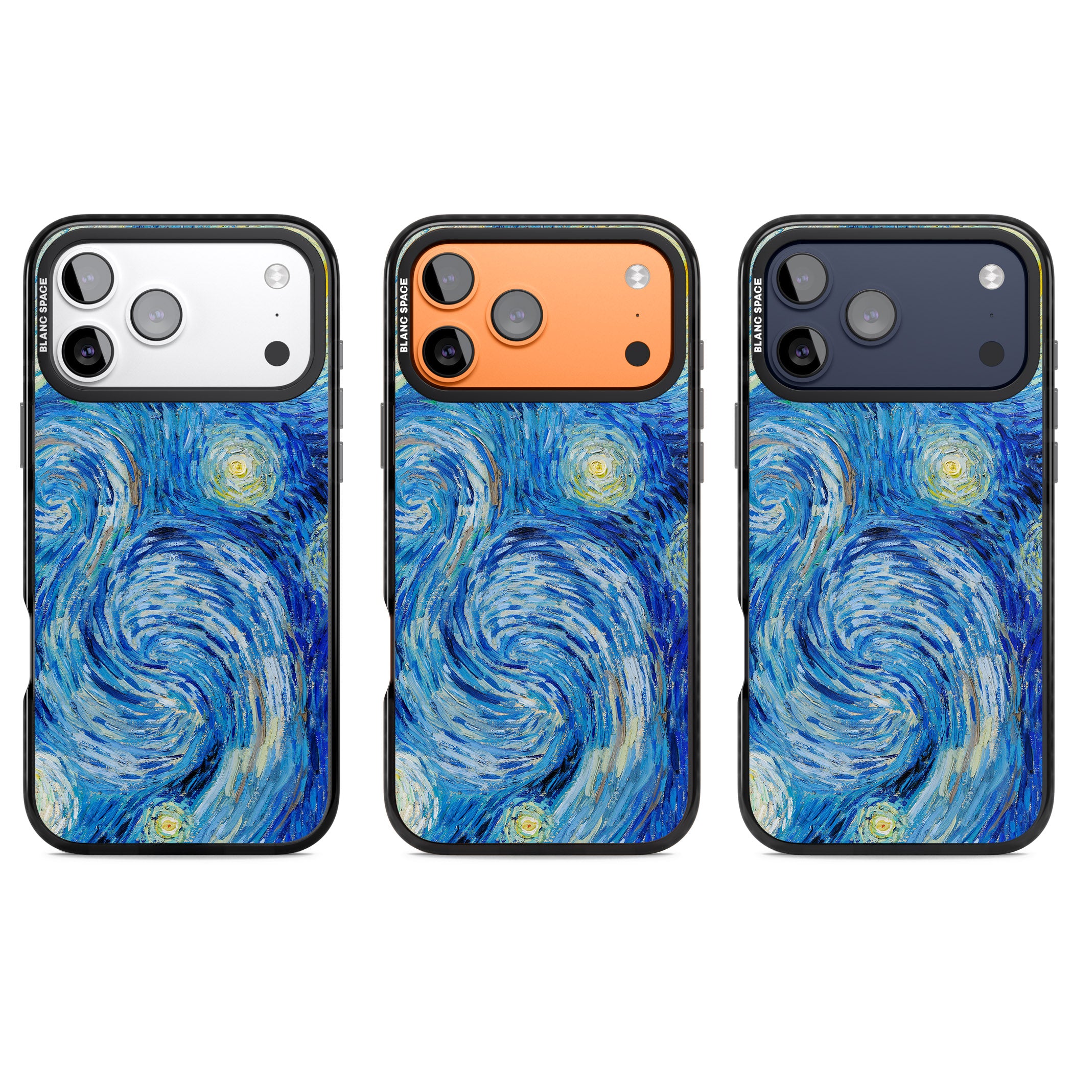 The Starry Night By Vincent Van Gogh iPhone 17 Pro Impact Black Phone Case APT Impact Protection