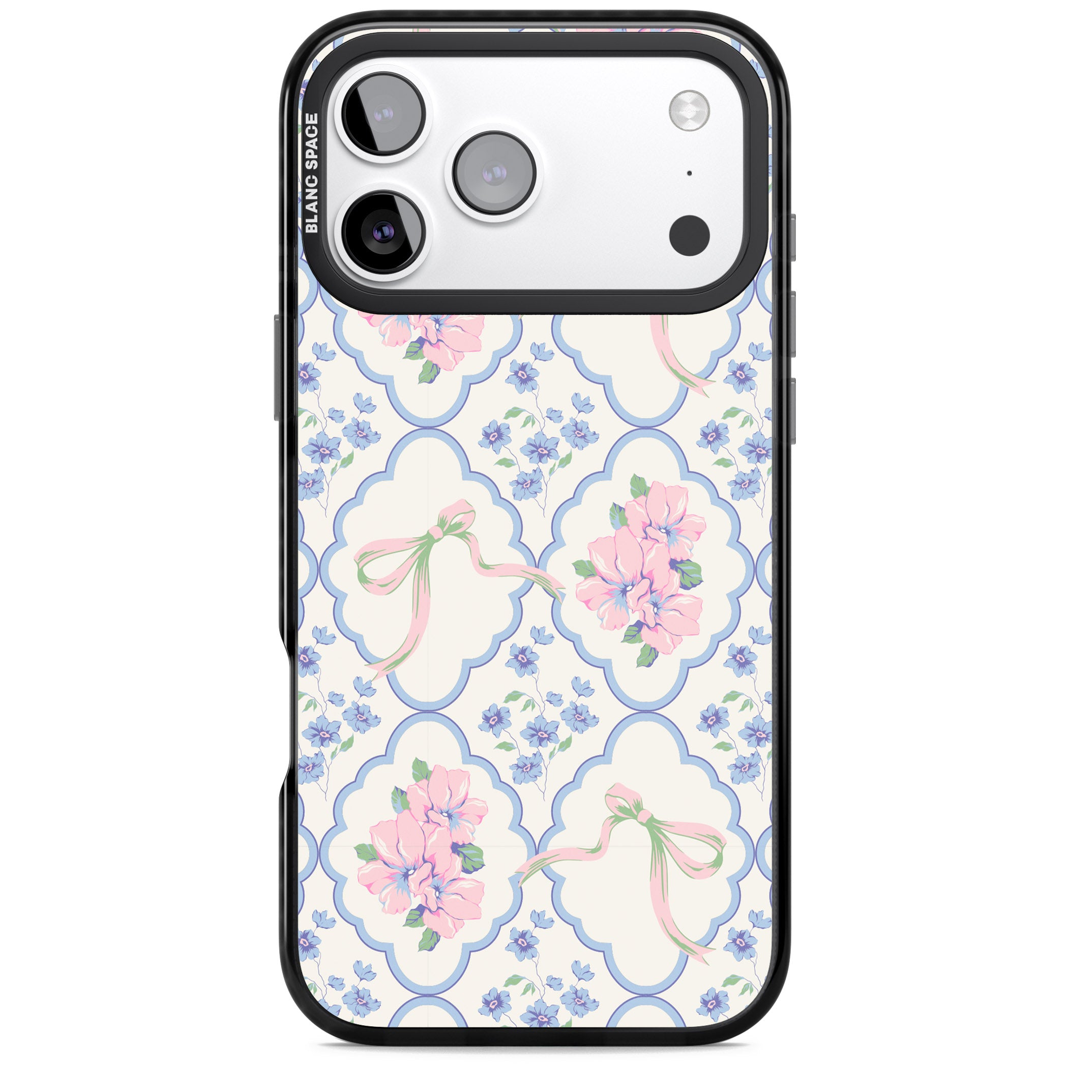 Coquette Flowers & Bows iPhone 17 Pro Impact Black Phone Case