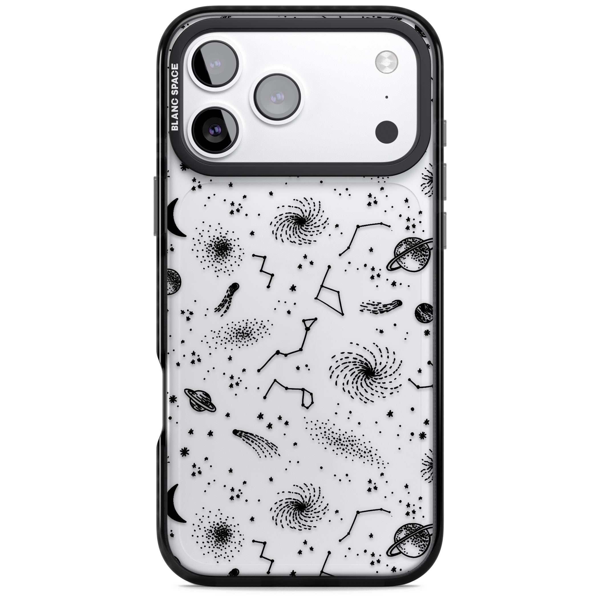 Galactic Sketch iPhone 17 Pro Max Impact Black Phone Case