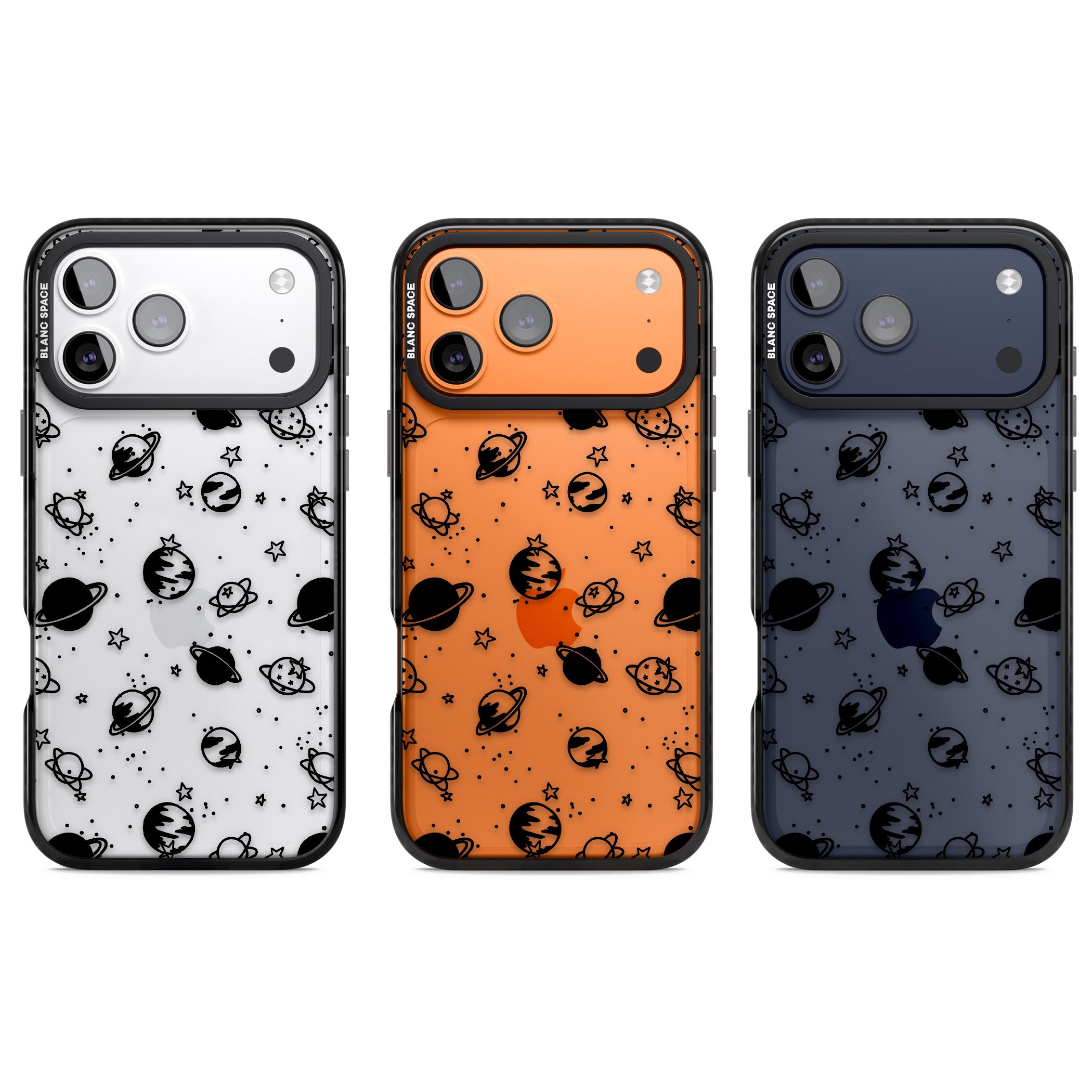 Black Planets iPhone 17 Pro Impact Black Phone Case APT Impact Protection