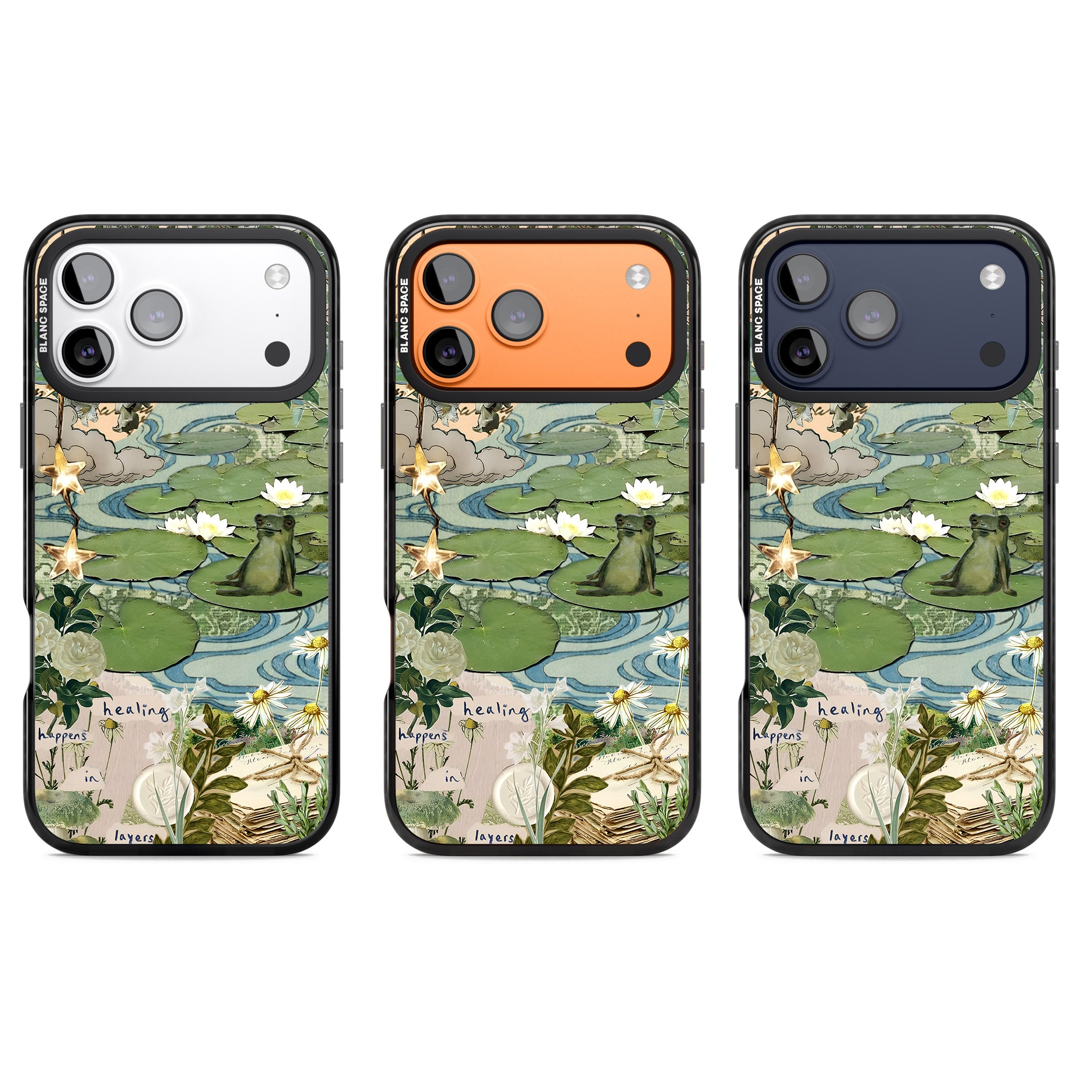 Lily Pad River iPhone 17 Pro Impact Black Phone Case APT Impact Protection