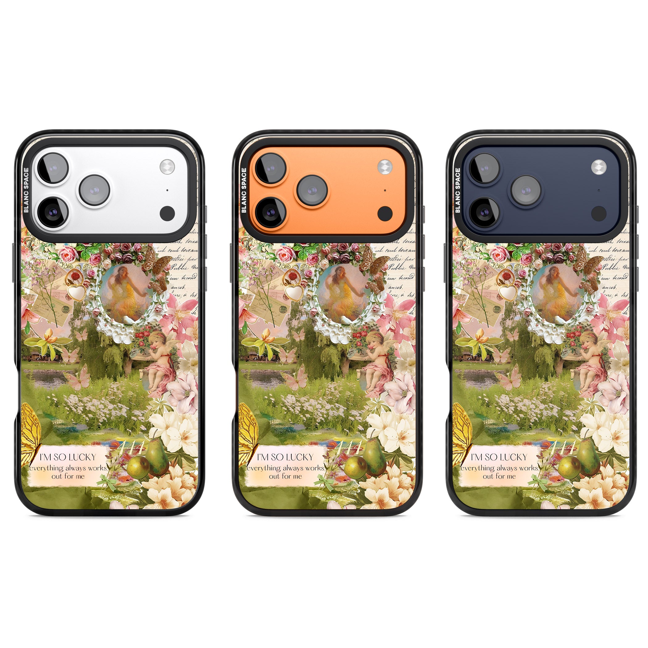 Nature in Pink iPhone 17 Pro Impact Black Phone Case APT Impact Protection