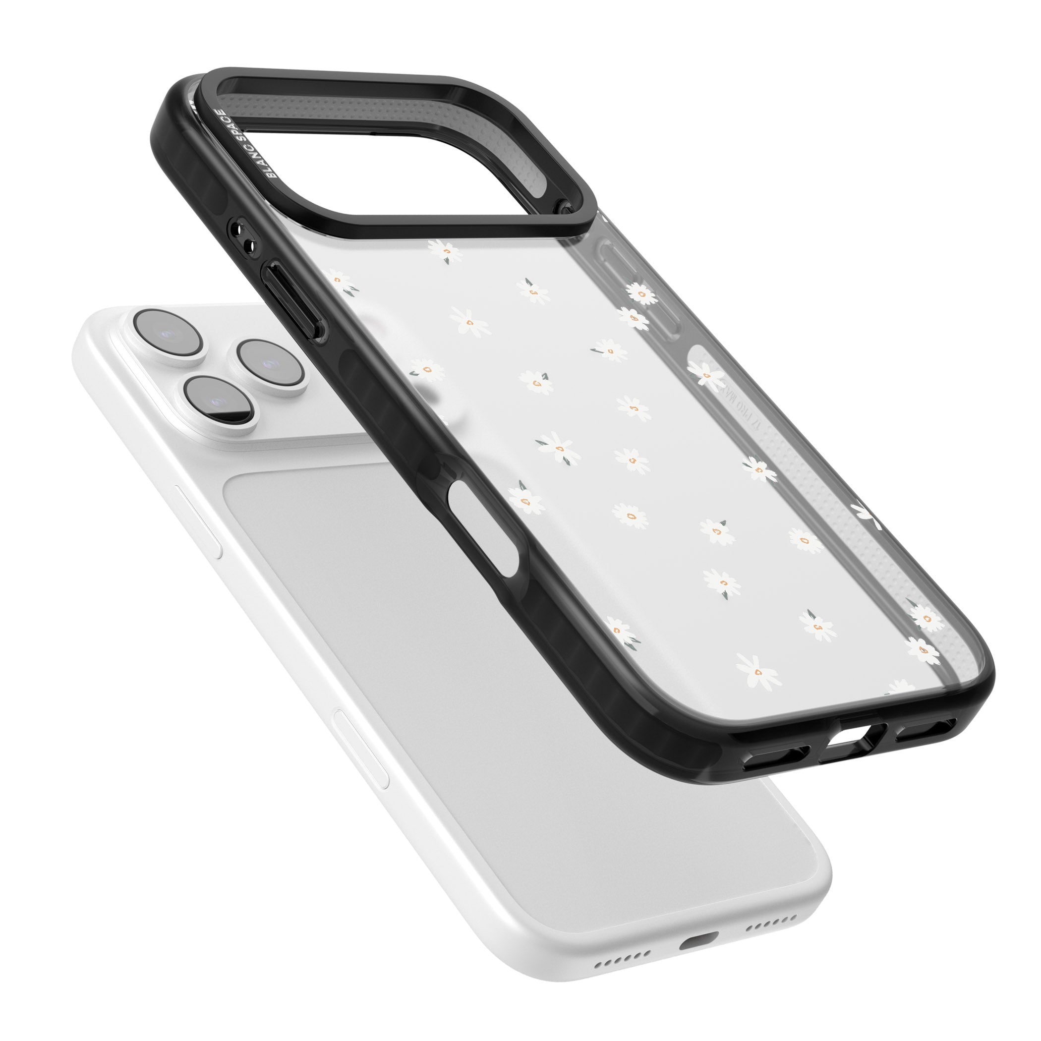 Daisy Dream Clear iPhone 17 Pro Max Impact Black Phone Case Colours