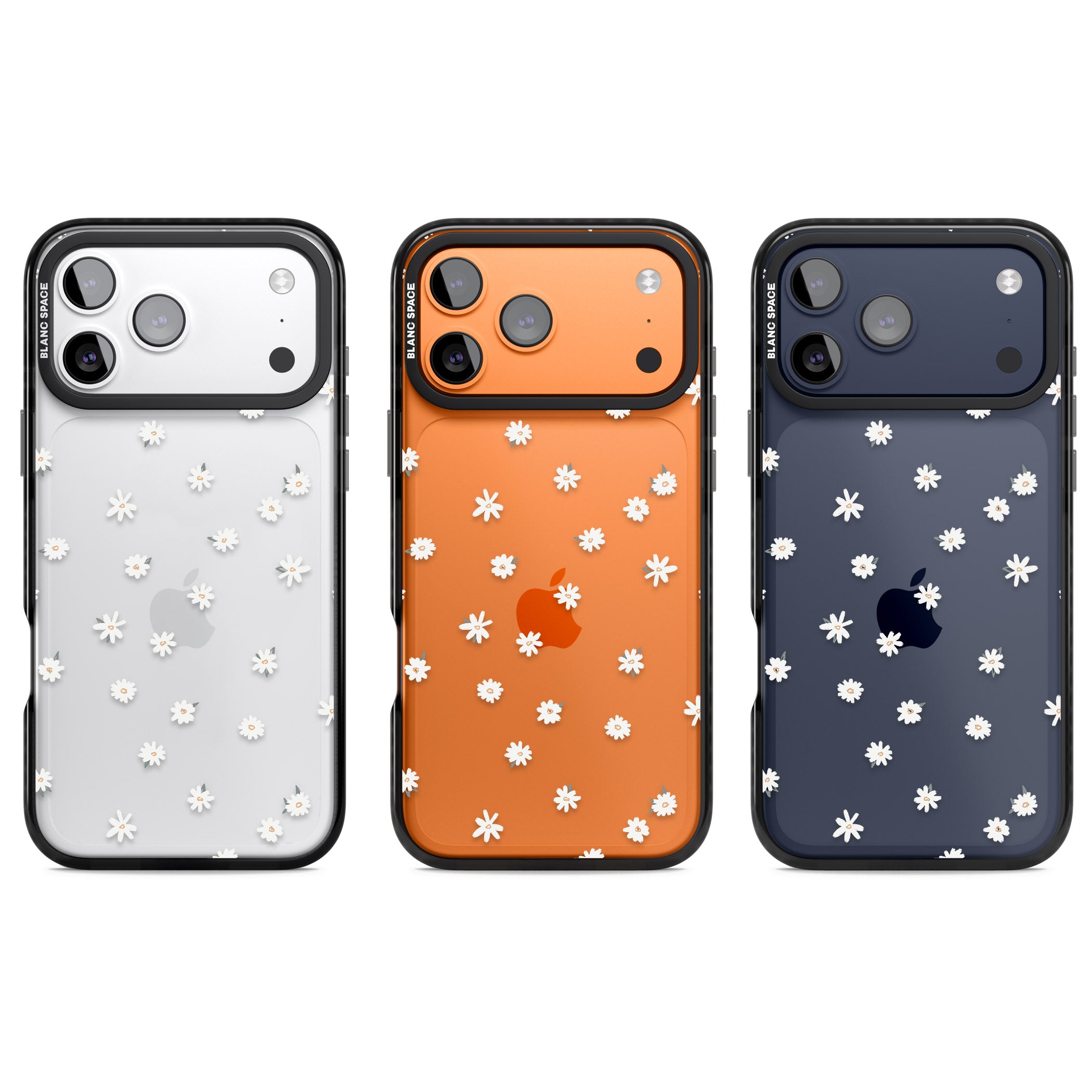 Daisy Dream Clear iPhone 17 Pro Impact Black Phone Case APT Impact Protection