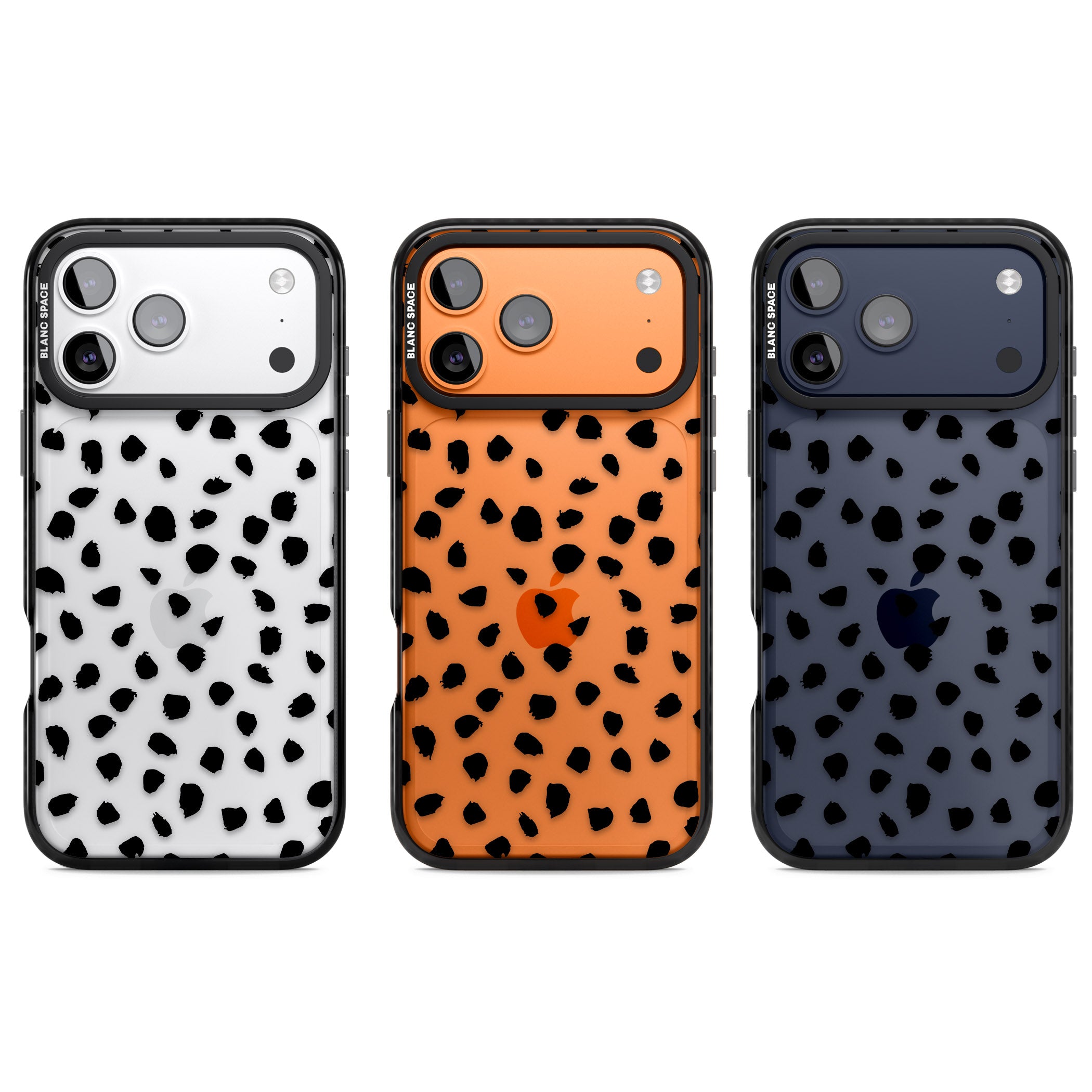 Black Dalmatian Polka Dot iPhone 17 Pro Impact Black Phone Case APT Impact Protection
