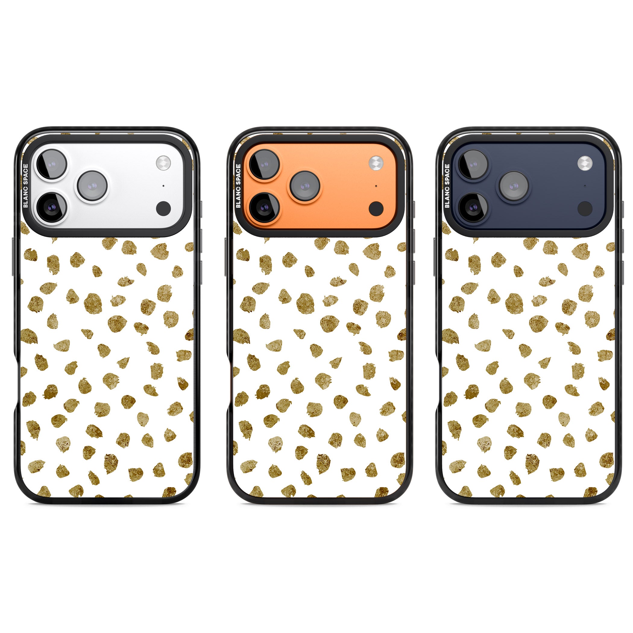 Golden Speckle iPhone 17 Pro Impact Black Phone Case APT Impact Protection