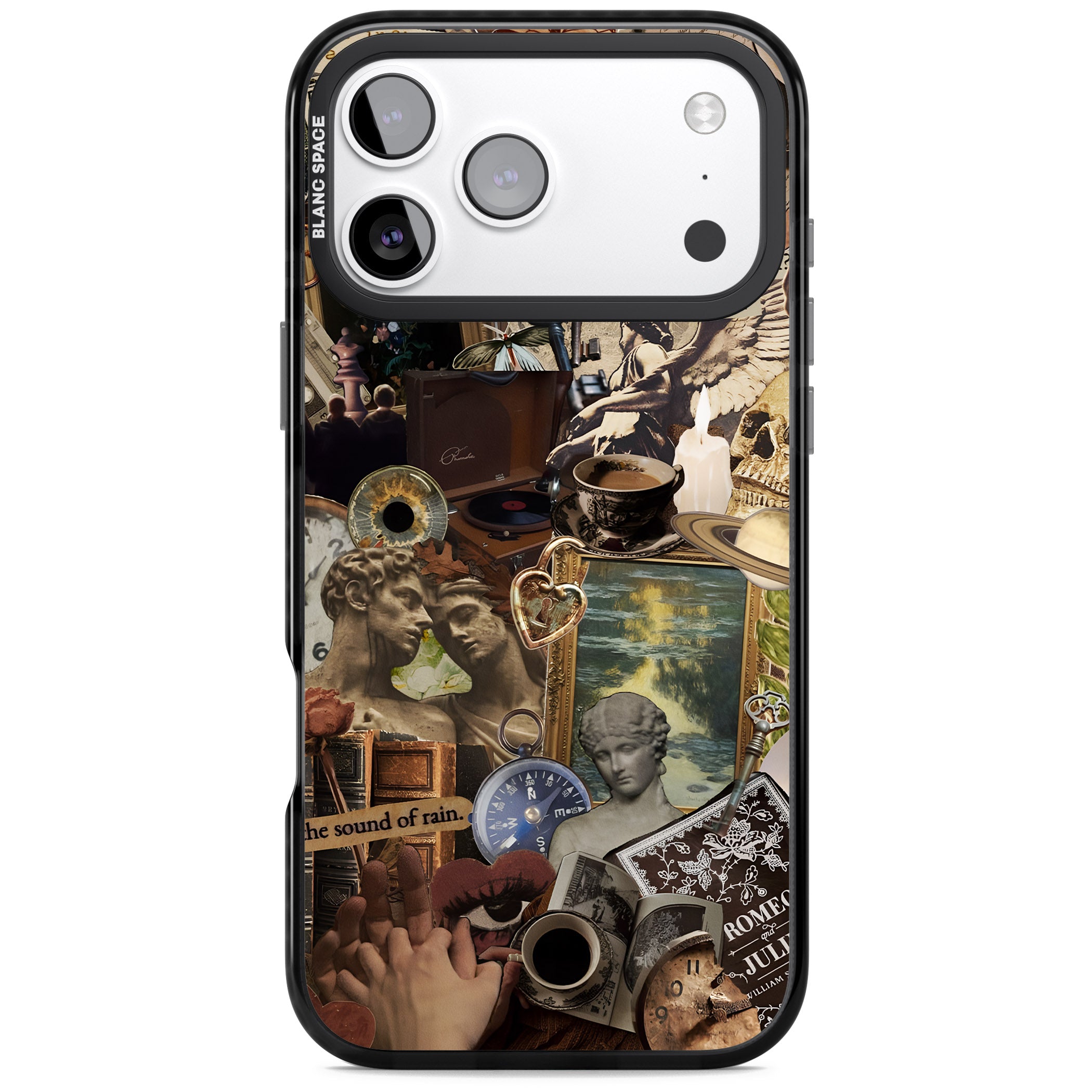 Vintage Academia Collage iPhone 17 Pro Impact Black Phone Case