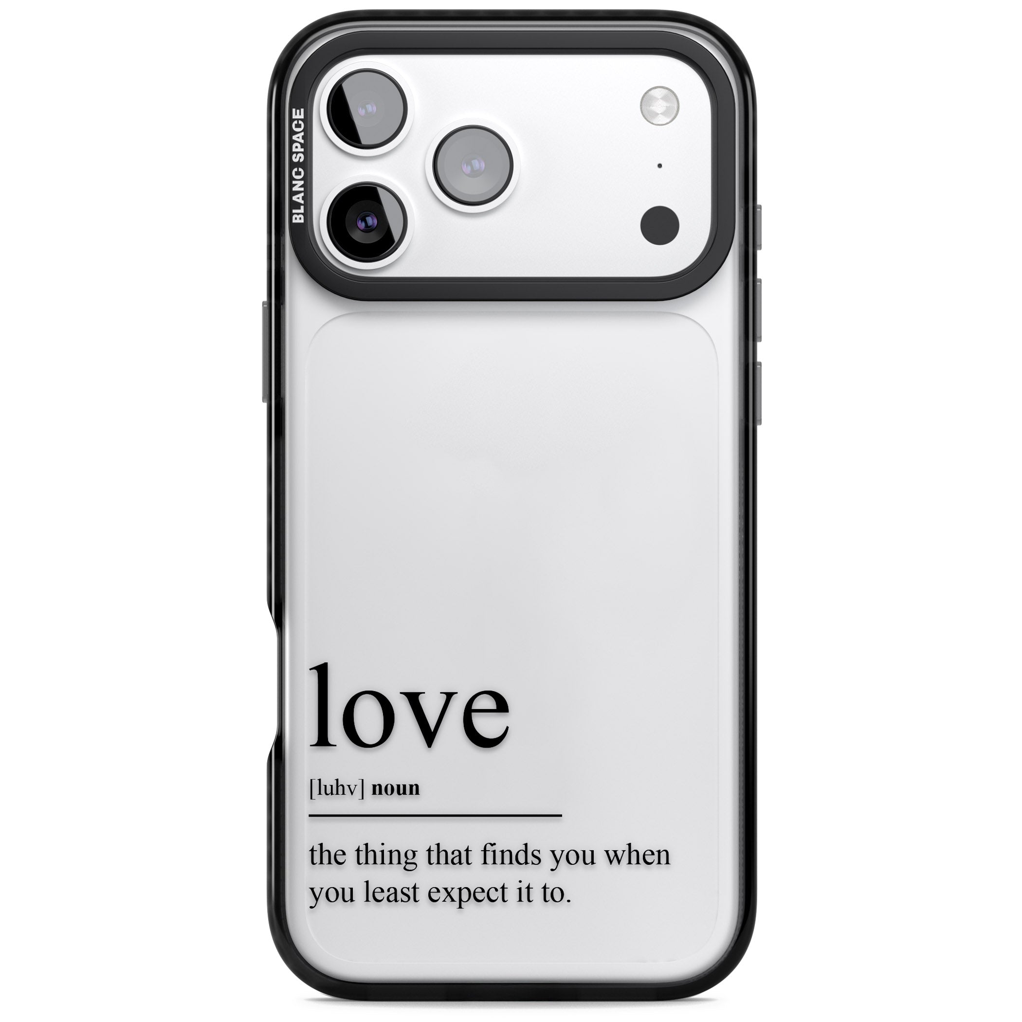 Love iPhone 17 Pro Impact Black Phone Case