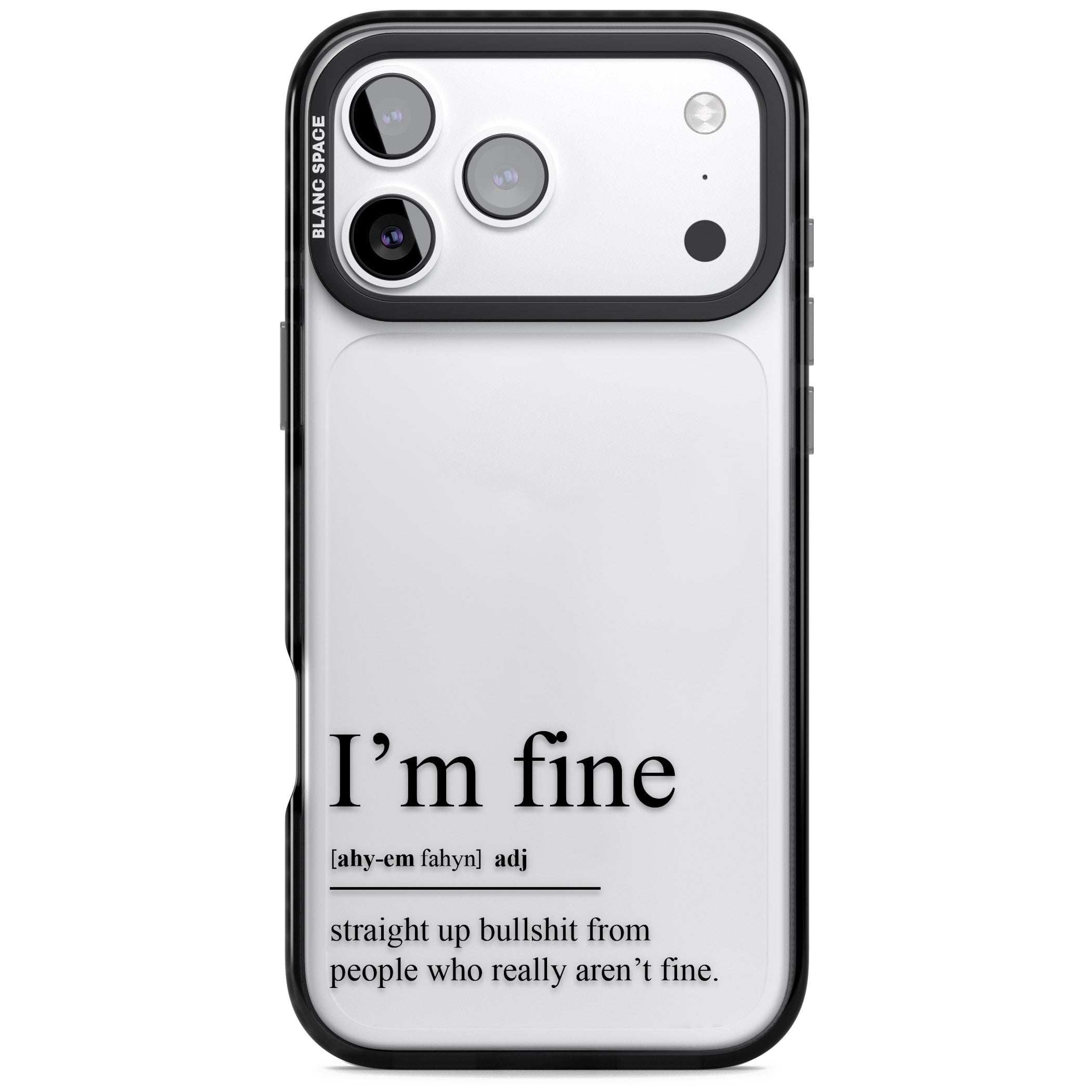 Im Fine iPhone 17 Pro Impact Black Phone Case