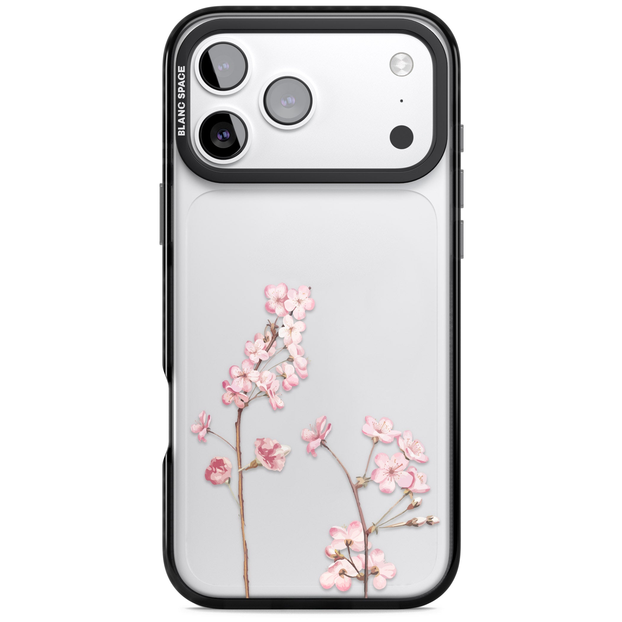 Blossom Flower iPhone 17 Pro Max Impact Black Phone Case