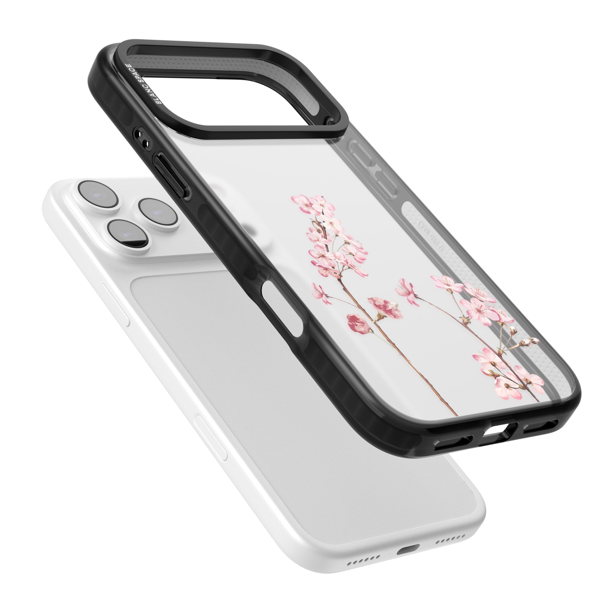 Blossom Flower iPhone 17 Pro Max Impact Black Phone Case Colours