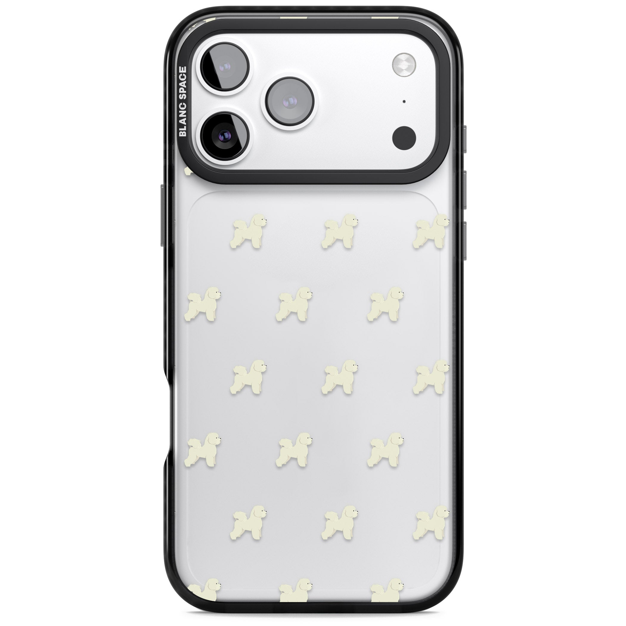 Bichon Frise Pattern iPhone 17 Pro Max Impact Black Phone Case