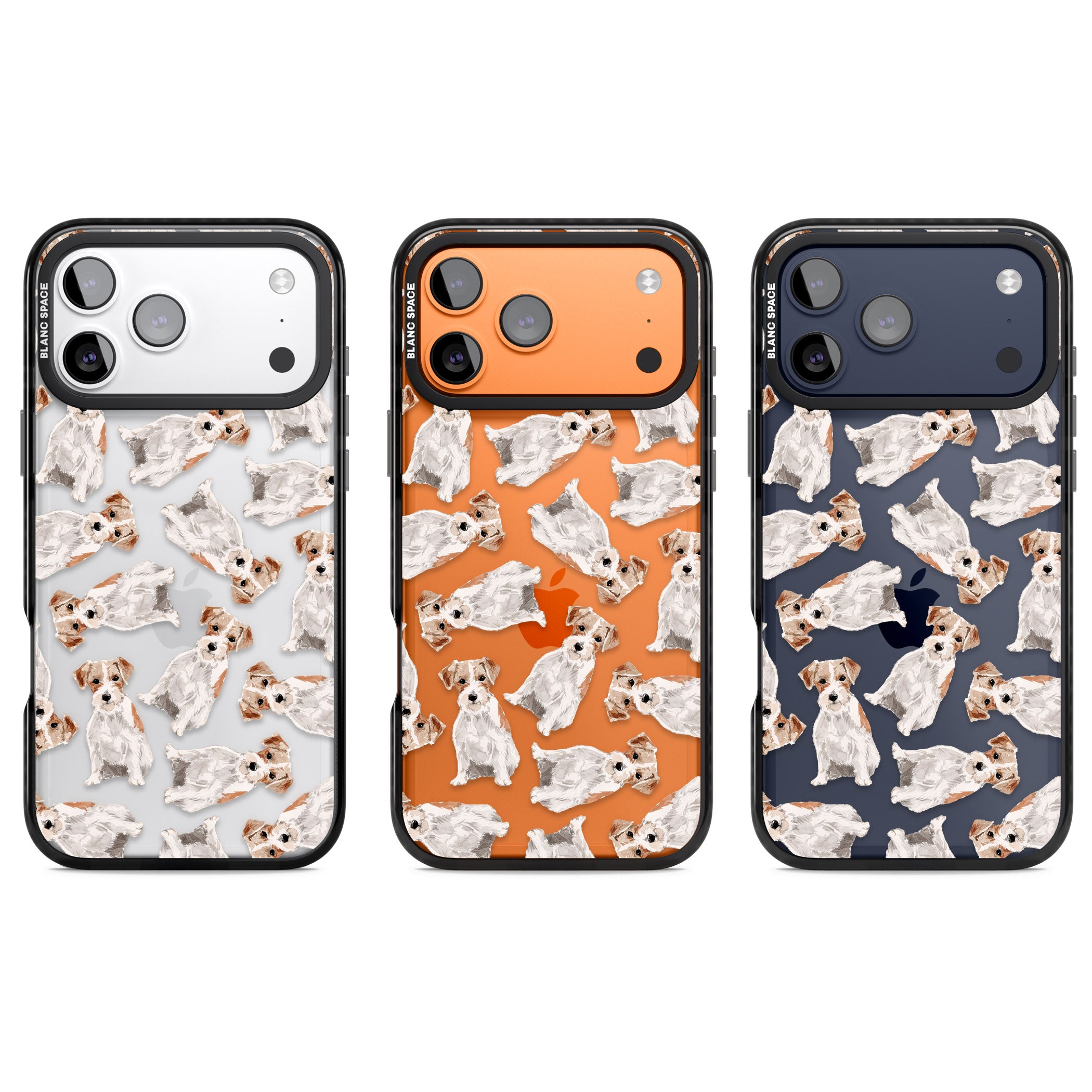 Whimsical Wirehaired Jack Russell iPhone 17 Pro Impact Black Phone Case APT Impact Protection