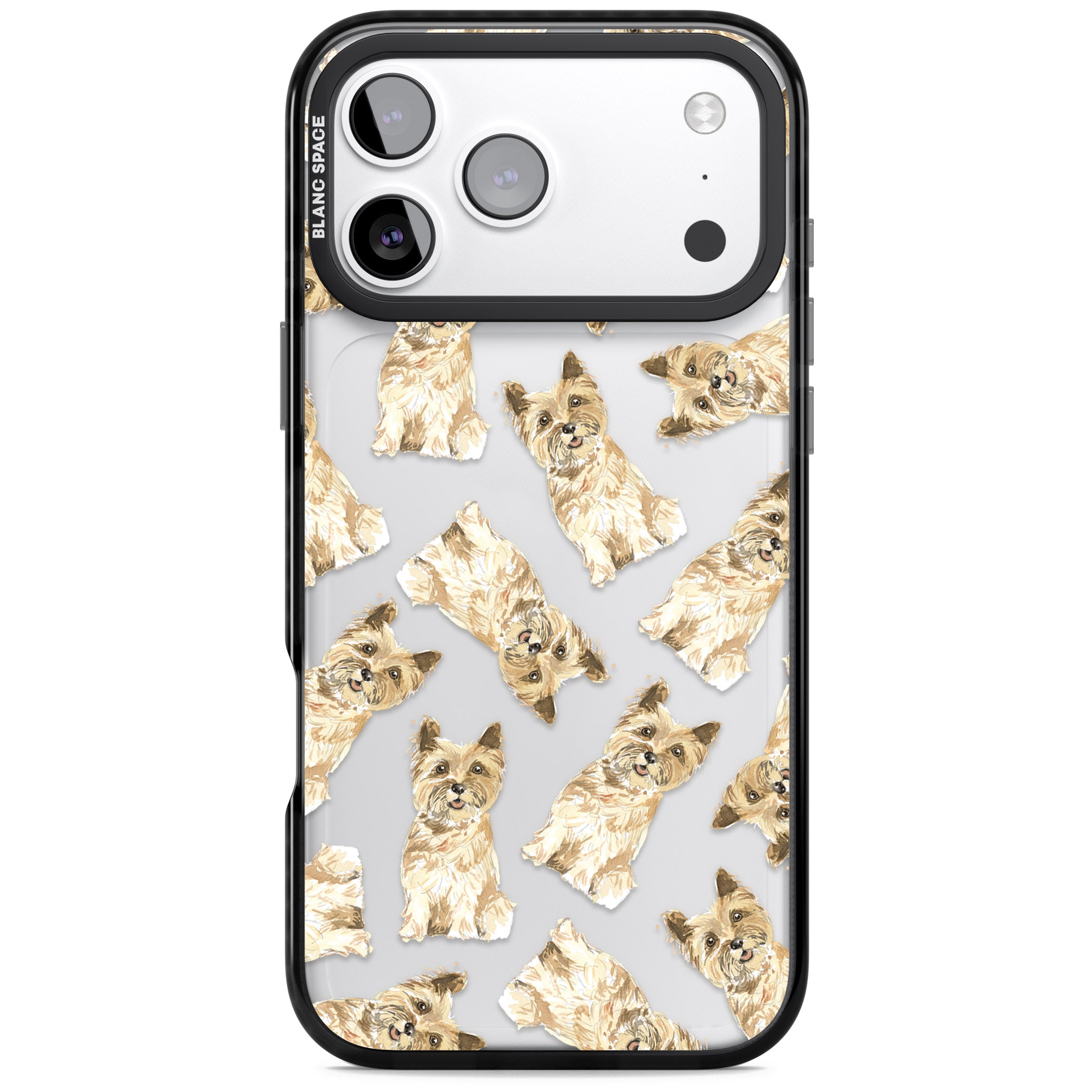 Cairn Terrier Watercolor iPhone 17 Pro Max Impact Black Phone Case
