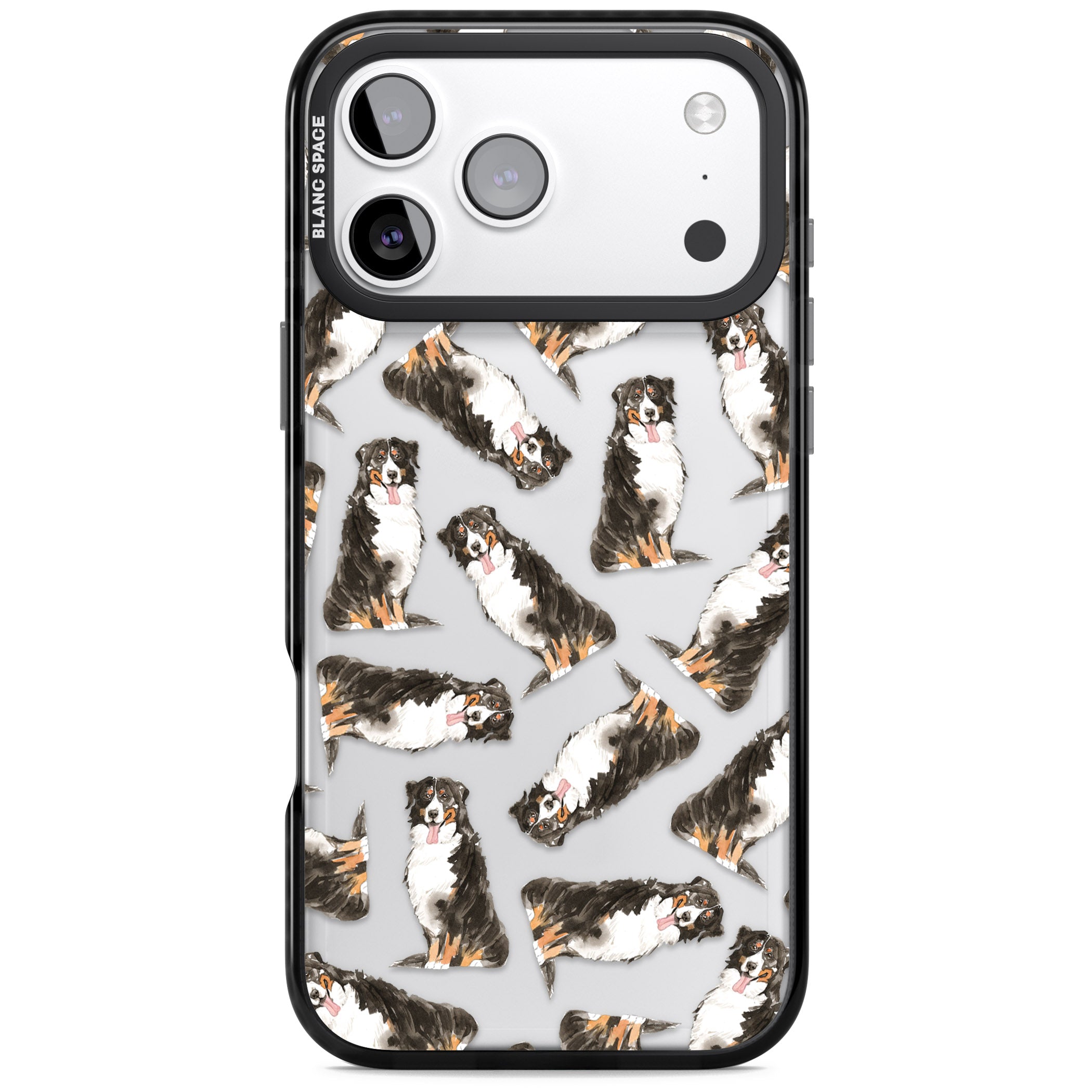 Bernese Mountain Dog Pattern iPhone 17 Pro Impact Black Phone Case