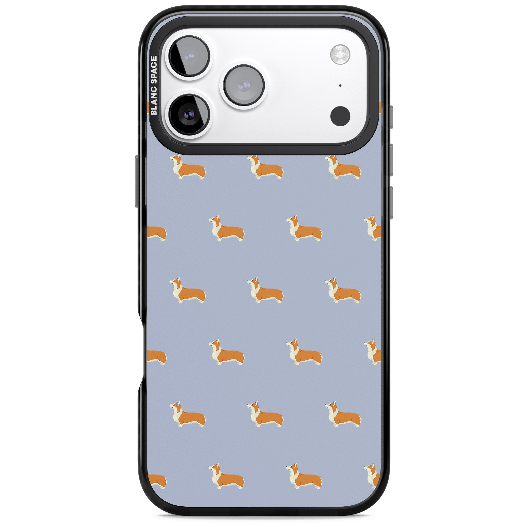 Corgi Pattern iPhone 17 Pro Max Impact Black Phone Case