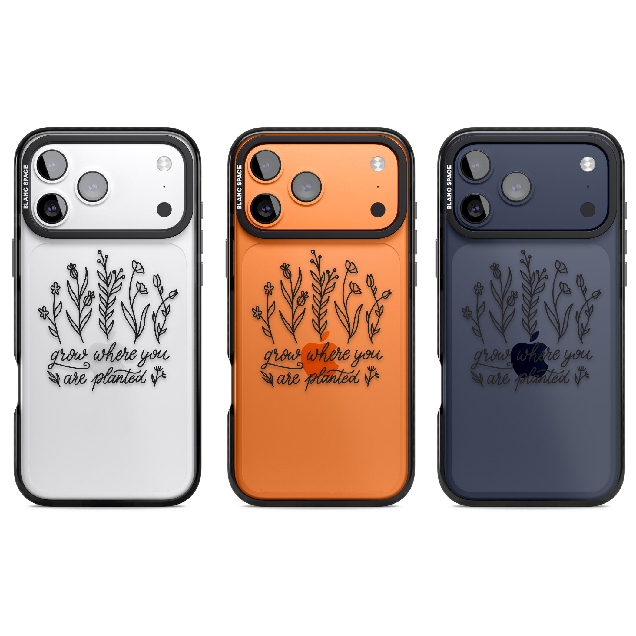 Grow Where You Are Planted iPhone 17 Pro Impact Black Phone Case APT Impact Protection
