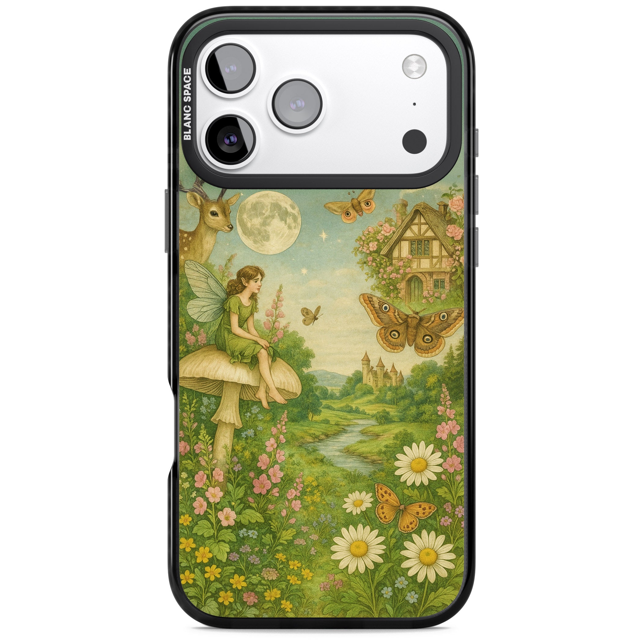 Cottage Fairy iPhone 17 Pro Impact Black Phone Case