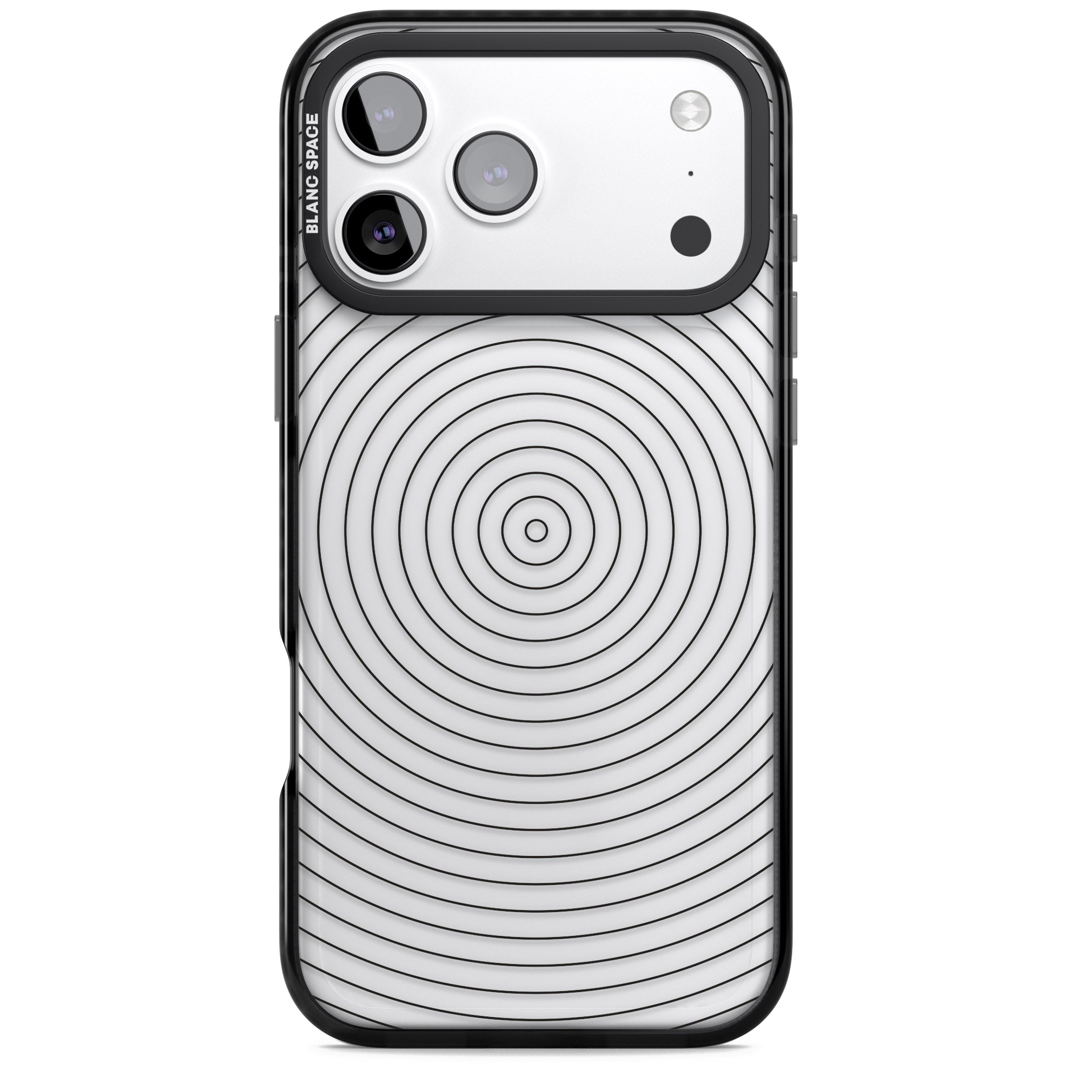 Concentric Lines: Monochrome Vibes iPhone 17 Pro Impact Black Phone Case