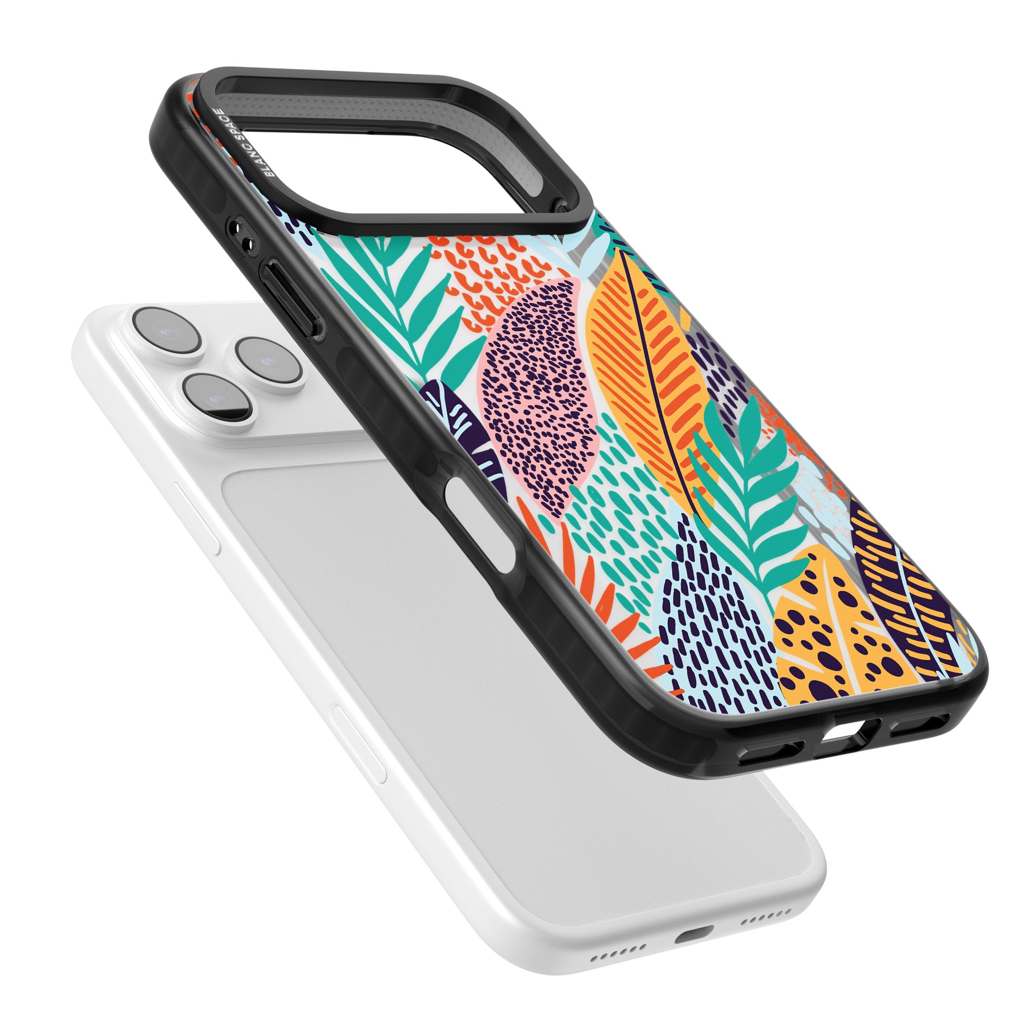 Colourful Leaves Mixture iPhone 17 Pro Impact Black Phone Case Colours