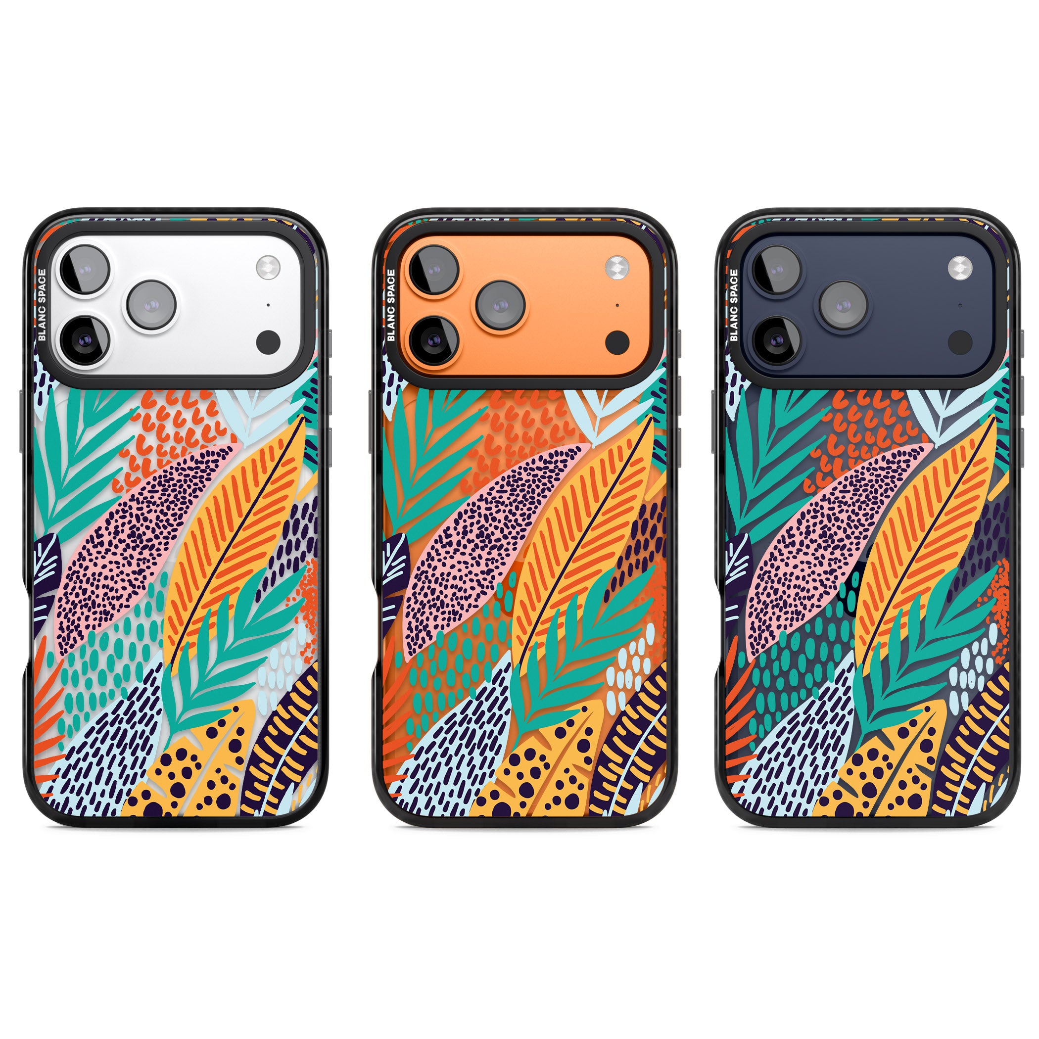 Colourful Leaves Mixture iPhone 17 Pro Impact Black Phone Case APT Impact Protection
