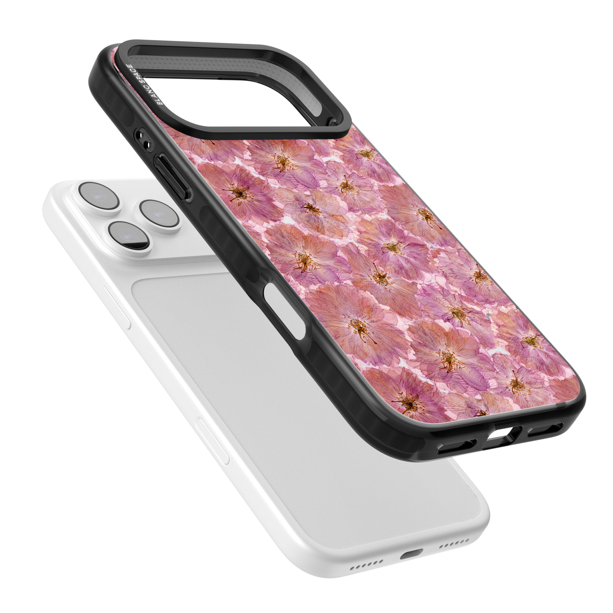 Large Pink Florals iPhone 17 Pro Max Impact Black Phone Case Colours